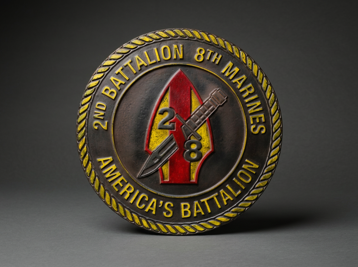 **PRE-ORDER** 2nd Battalion 8th Marines Unit Emblem Wall Art