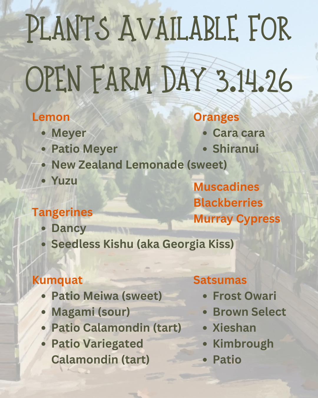 2026 Fruit Plants for Sale