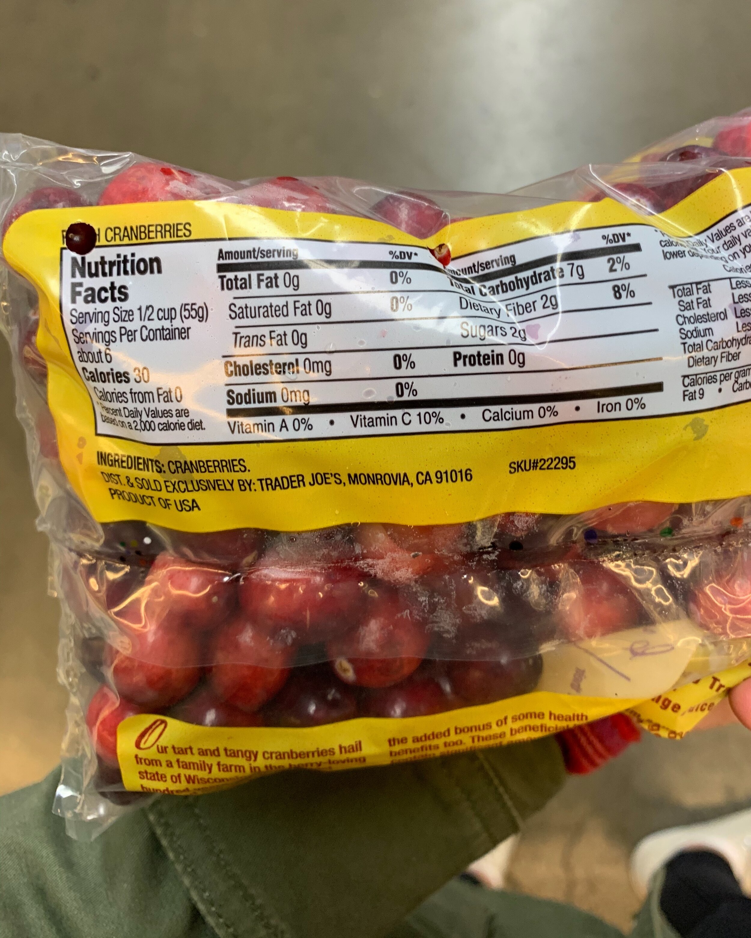 pack of cranberries
