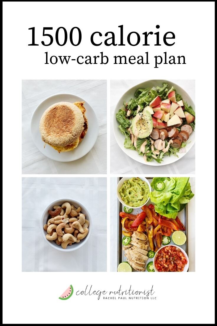 5-Day 1500 Calorie Meal Plan, Low Carb & High Protein — The College ...