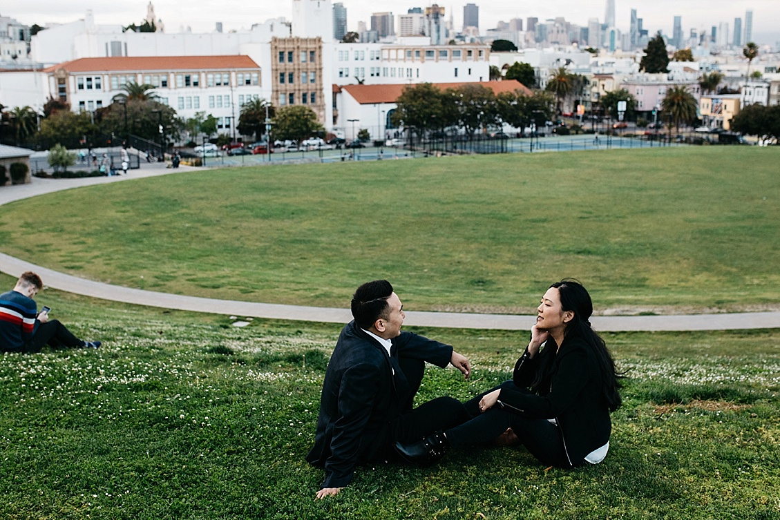 Mission Dolores Park Engagement photo, Twin Peaks Engagement photos, SF Engagement photography, San Francisco Engagement Session, San Francisco Engagement Session Location