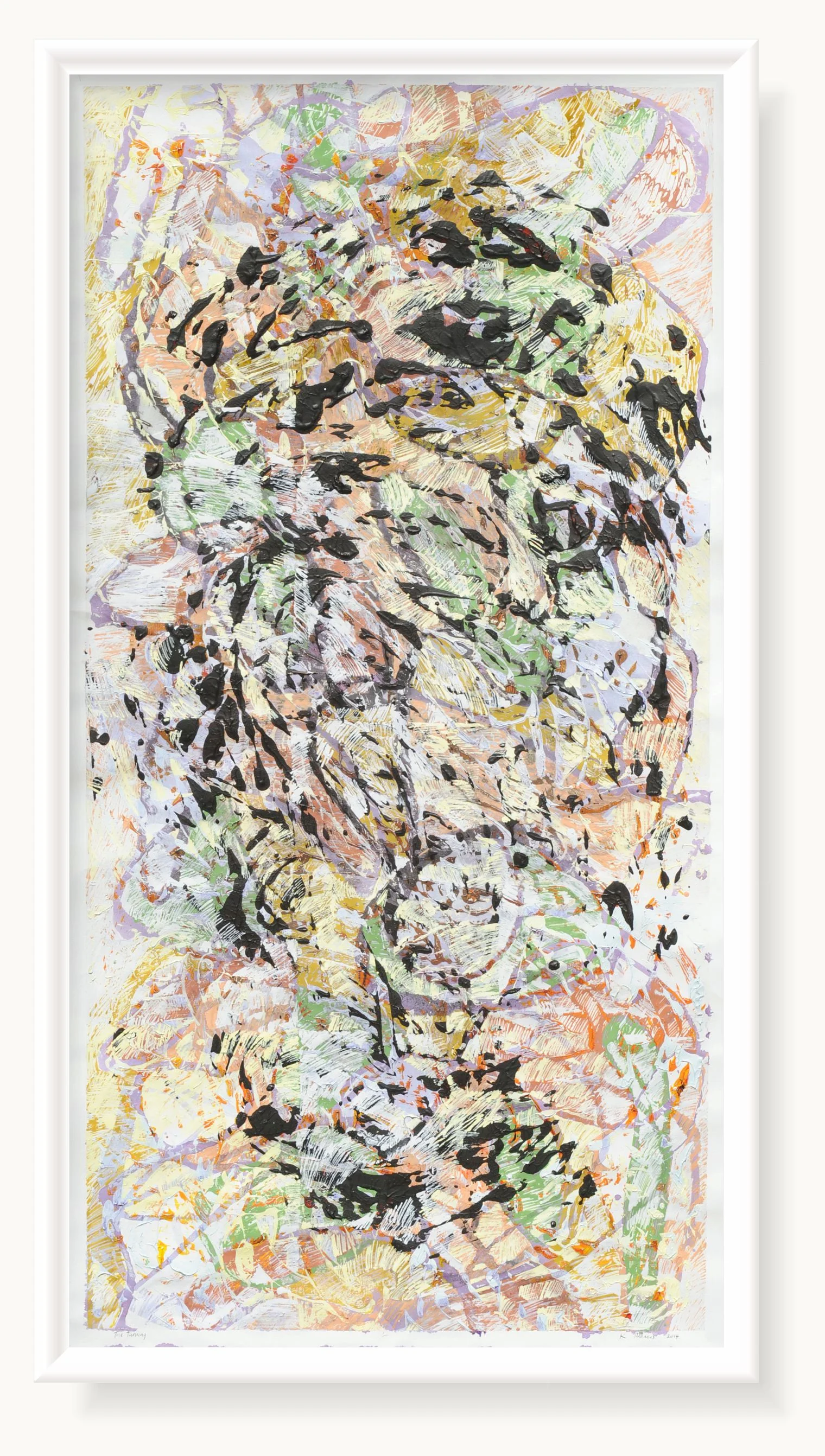The Turning - mixed media on paper approx. 600 x 1200mm