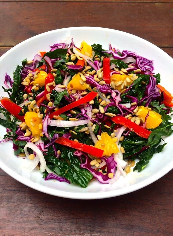 Rainbow Kale Salad