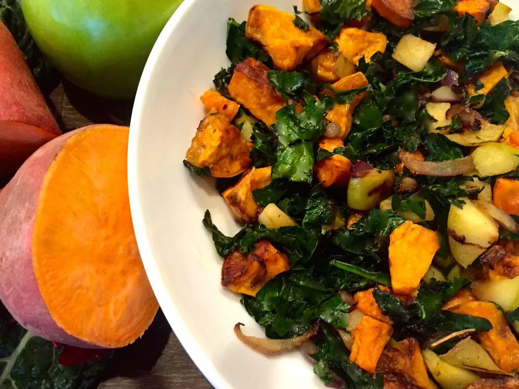 Sweet Potato and Kale Breakfast Hash