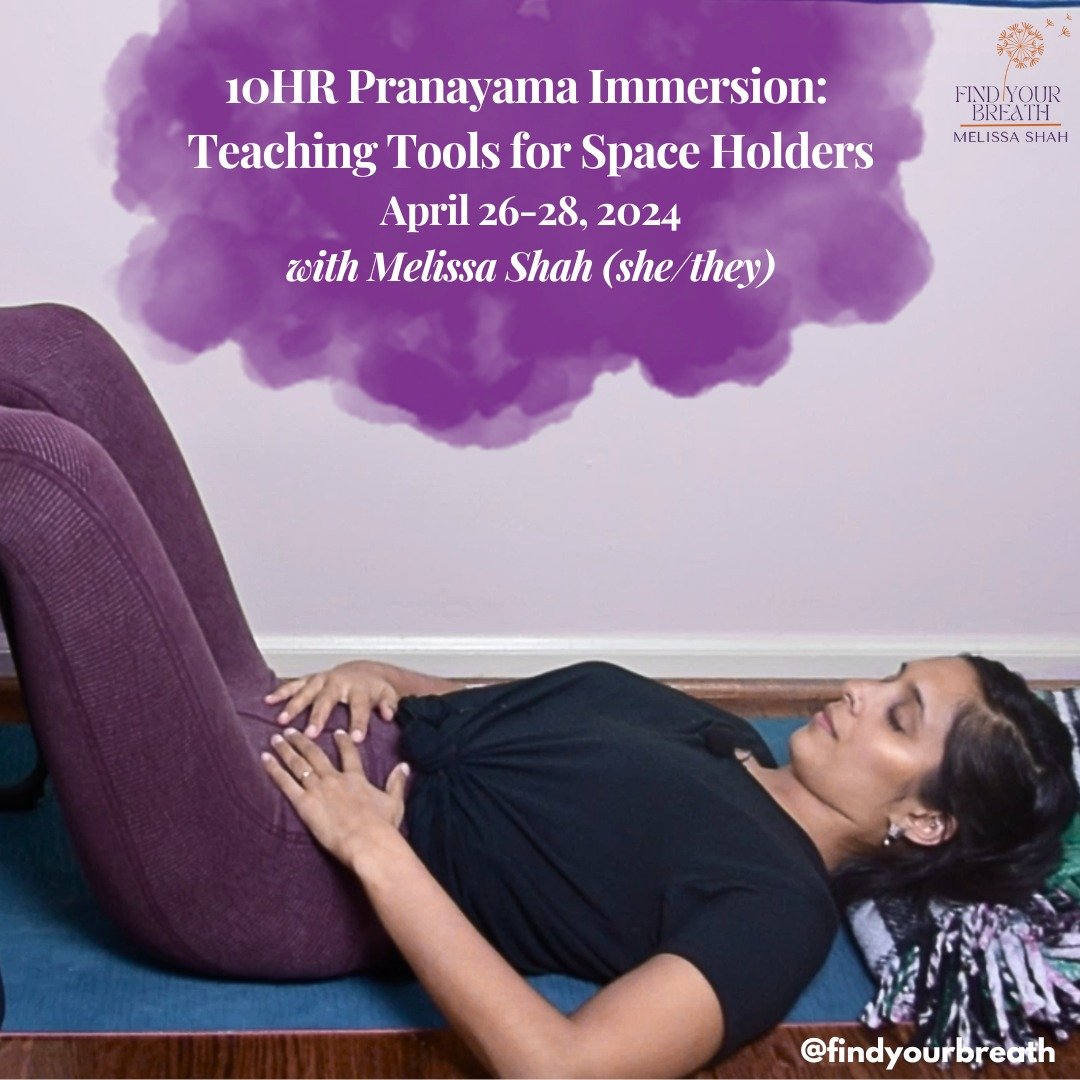 Last chance to register for this weekend's
10HR Pranayama Immersion: Teaching Tools for Space Holders!

10% of all profits are being donated to @thepcrf 🍉.

This immersion is designed specifically to support space holders in refining their ability t