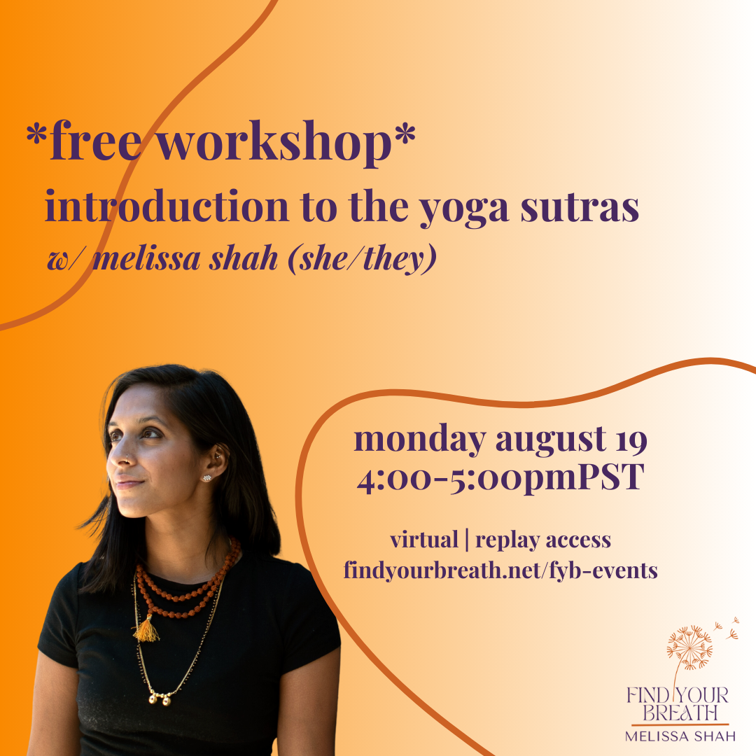 Free Workshop: Introduction to the Yoga Sutras