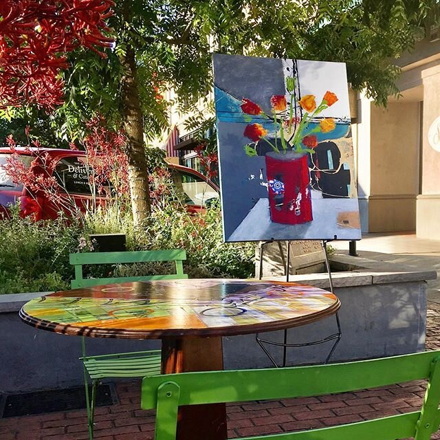 Good Morning Modesto! We are setting up more paintings outside of our place for our community to enjoy! If you are downtown, walk over to check out our paintings!  #modesto #modestocalifornia #modestoca #art #paintings #gallery #artist #colors #desig