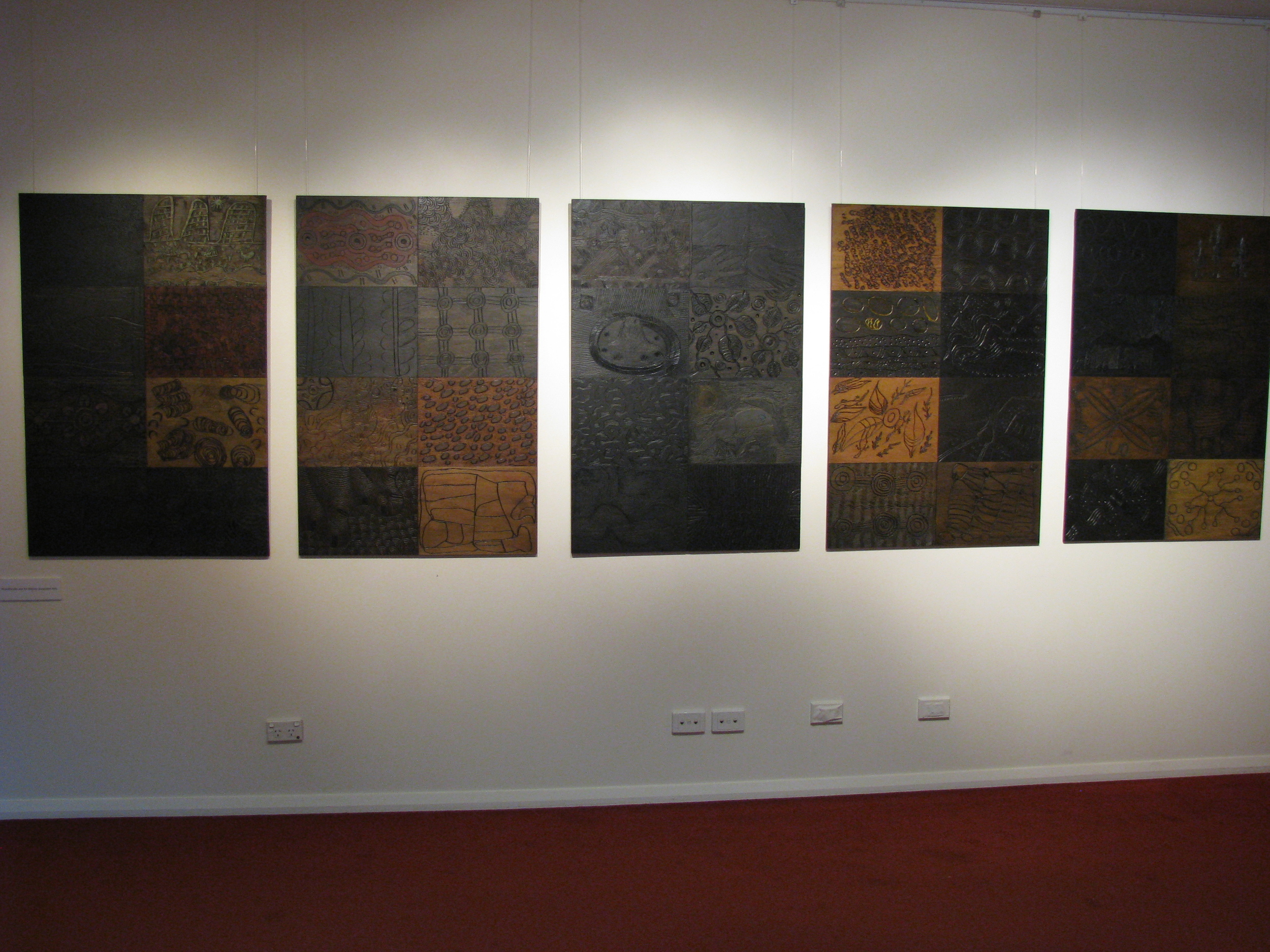 Desert Mob Panel Set, 40 woodcuts, five sheets with 8 woodcuts each. Edition 2/15 $6,600 