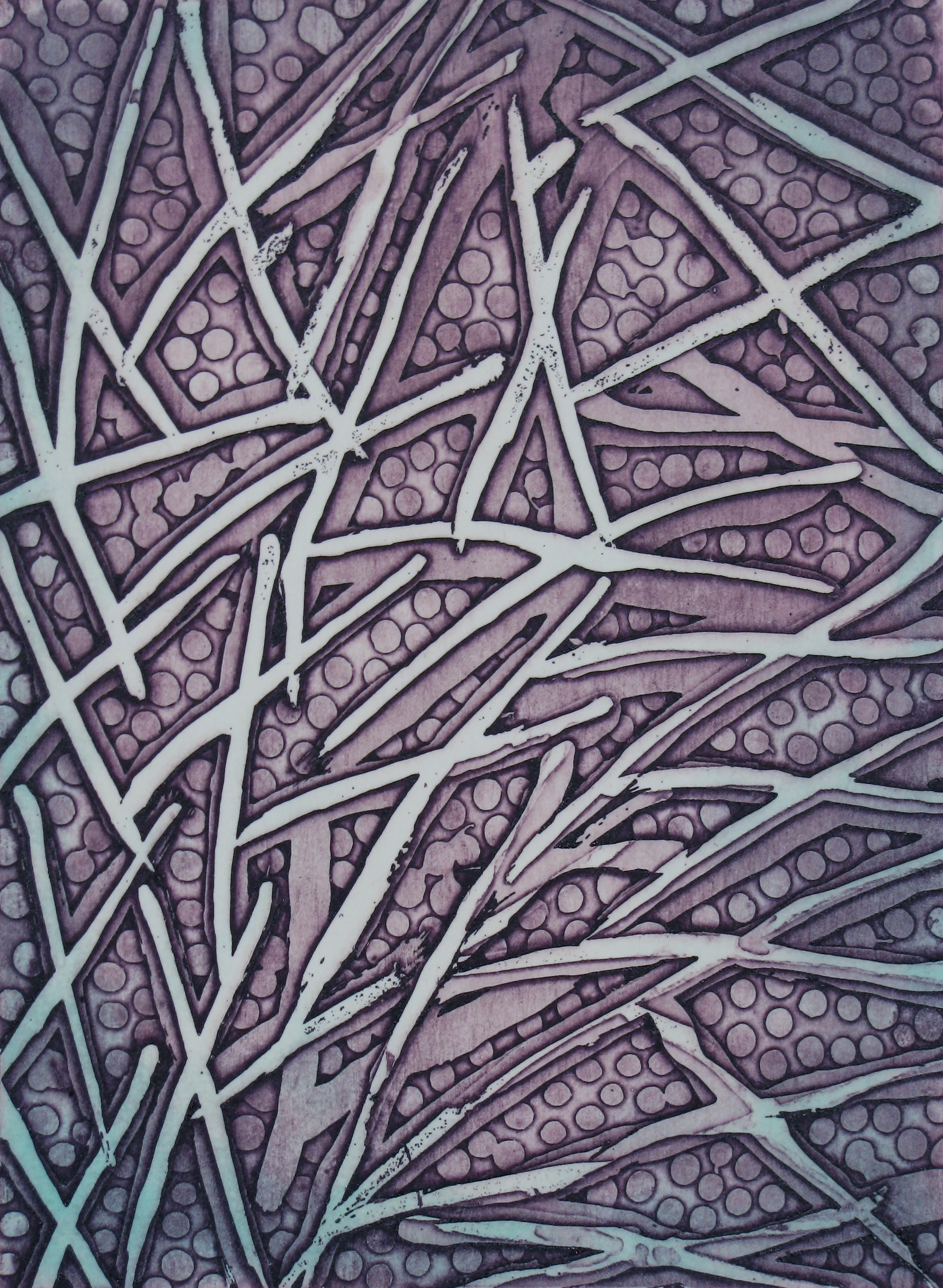 GULUMBU YUNUPINGU, Ganyu (detail), 2011 etching from Collector's Folio, Series 5 - East and West.  Basil Hall Editions