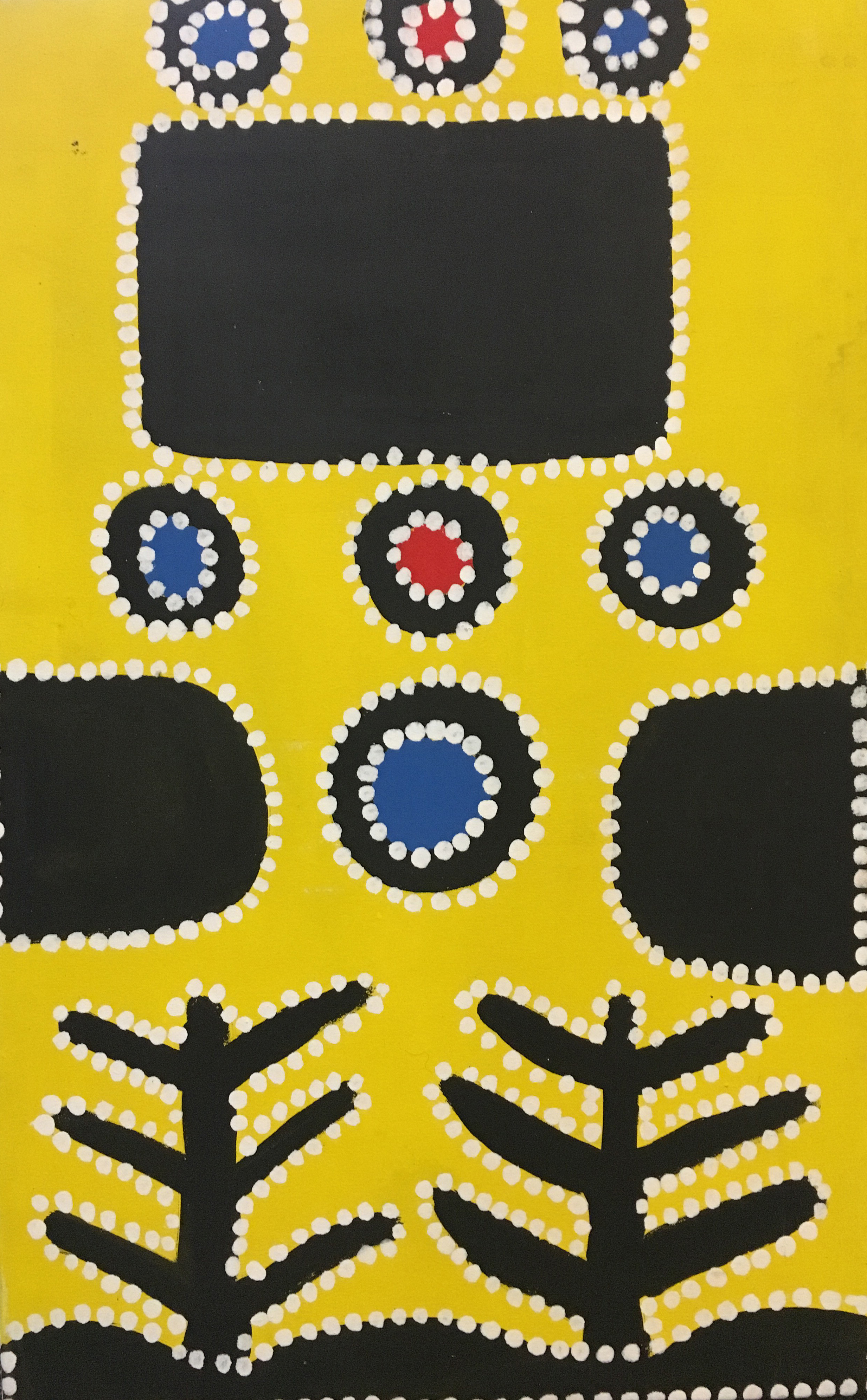 Rammey Ramsey, Warlawoon country.  2017 natural ochre and pigment on canvas 80 x 50 cm  $3,200