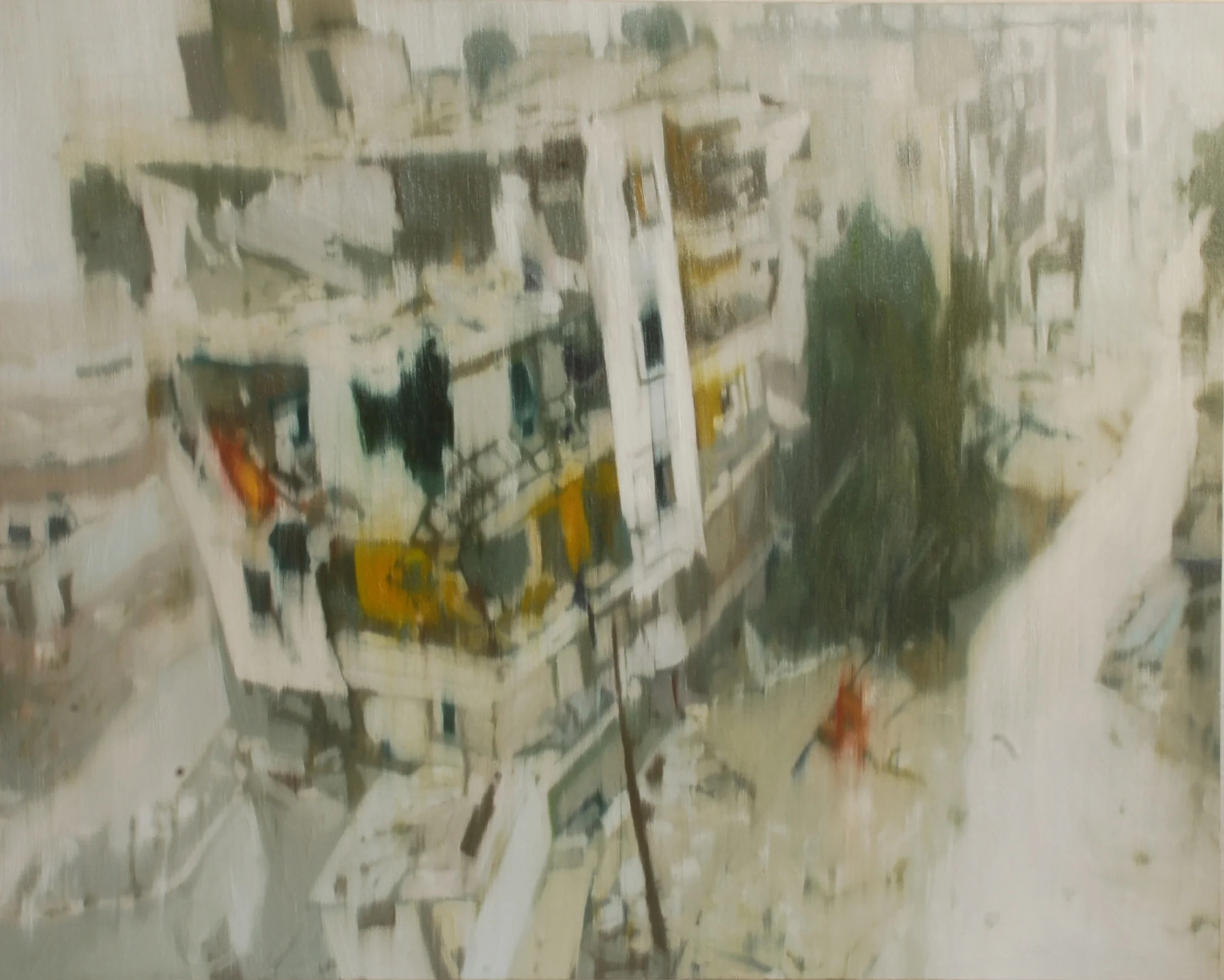 East Aleppo 2:19, 2018 oil on canvas 100 x 125, $3500 