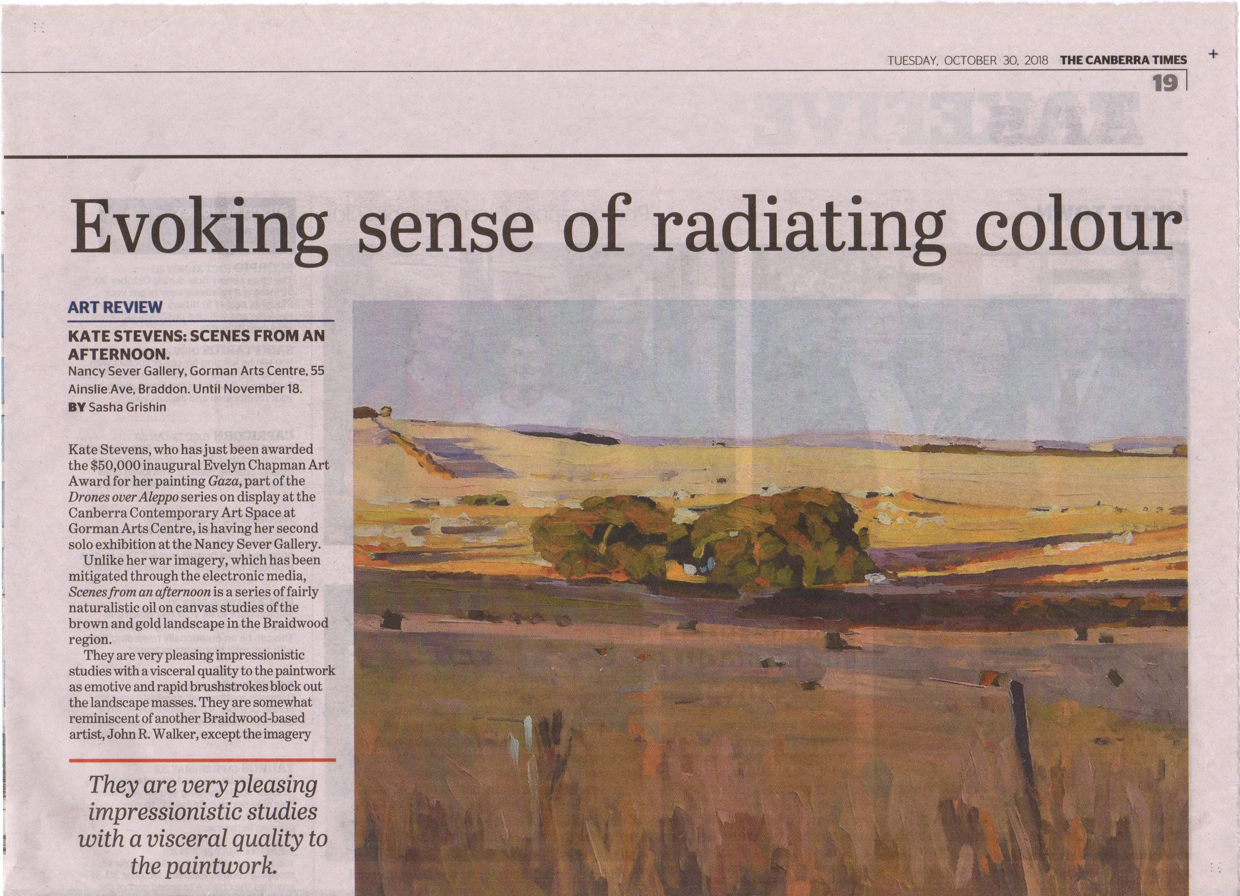 NSG.Kate Stevens exhibition review CT.30Oct18.p.1.jpg