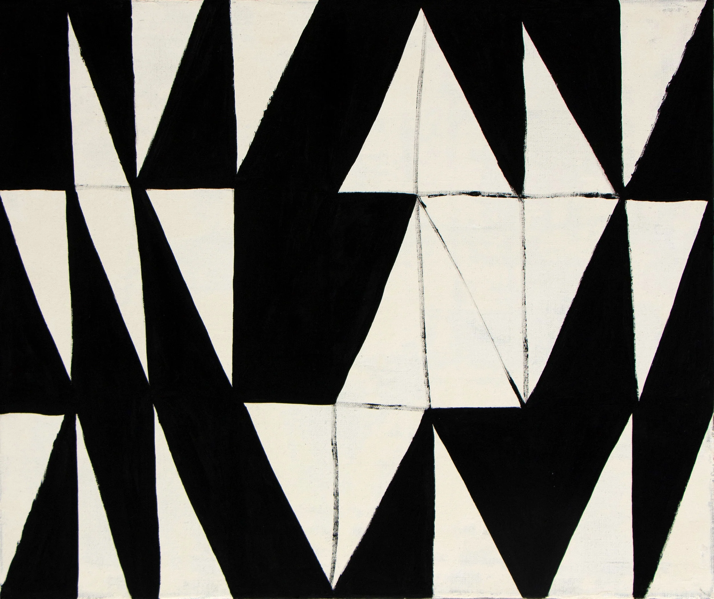 The zebra lays its eggs in horny black rubble. 2018. Oil and tempera on linen, 50 x 60 cm $2,400