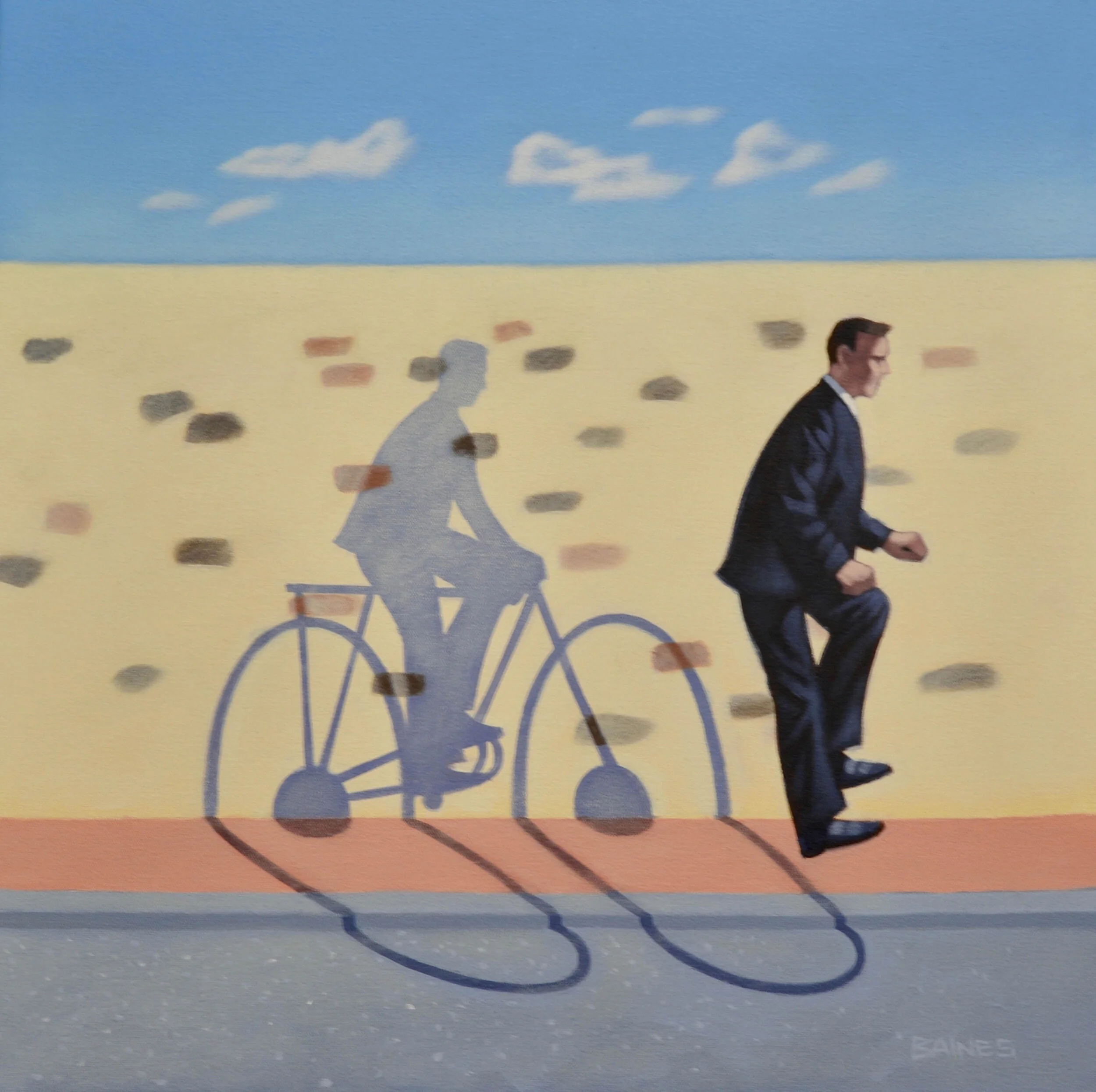 I went for a surreal ride.  2019, 40 x 40cm  $1,800 SOLD   