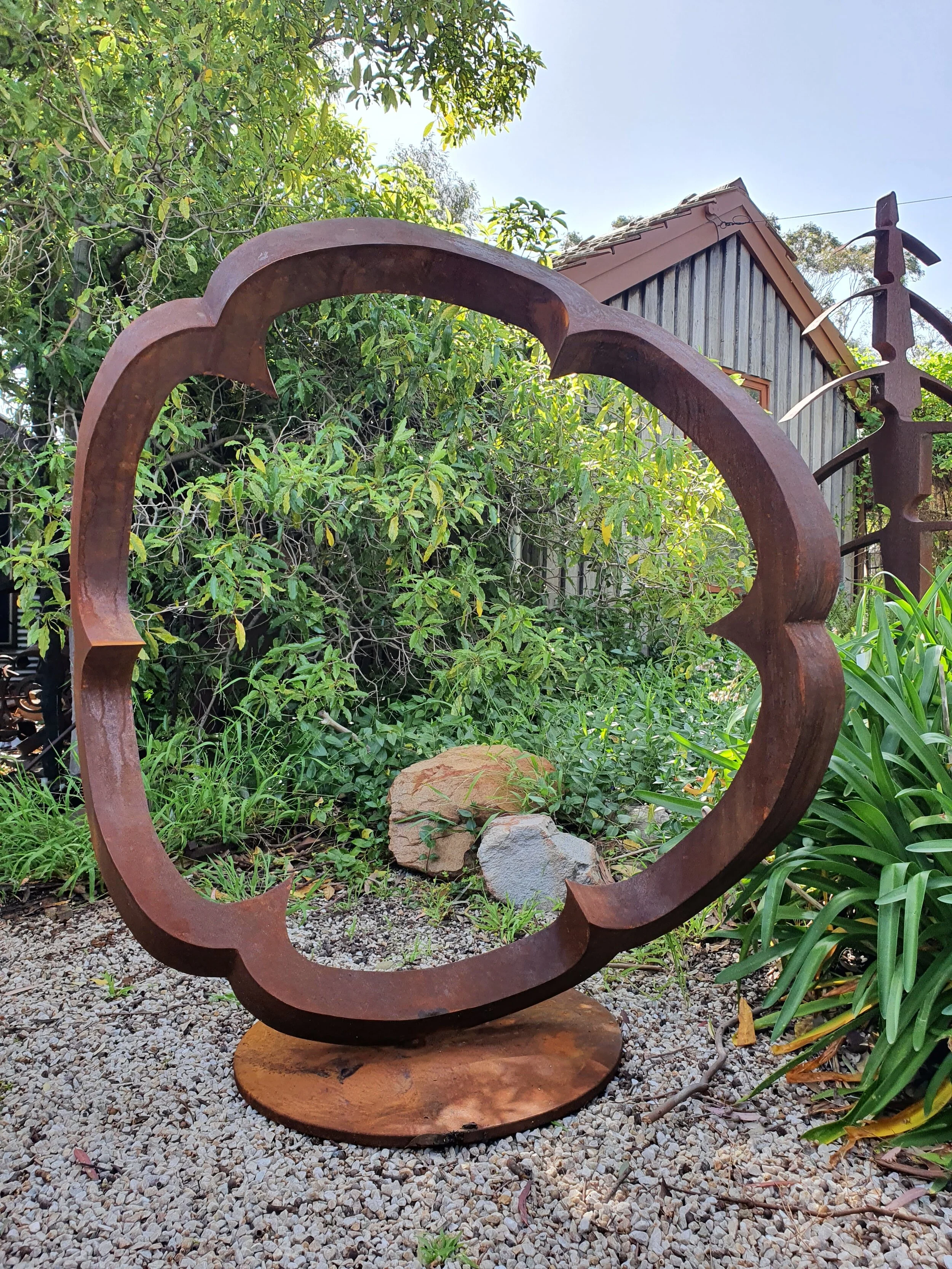 Interior – External Mandala (for  a Shaman) 2020 Corten steel. 127 x 127 x 89 cm  $25,000 (1 of 5)