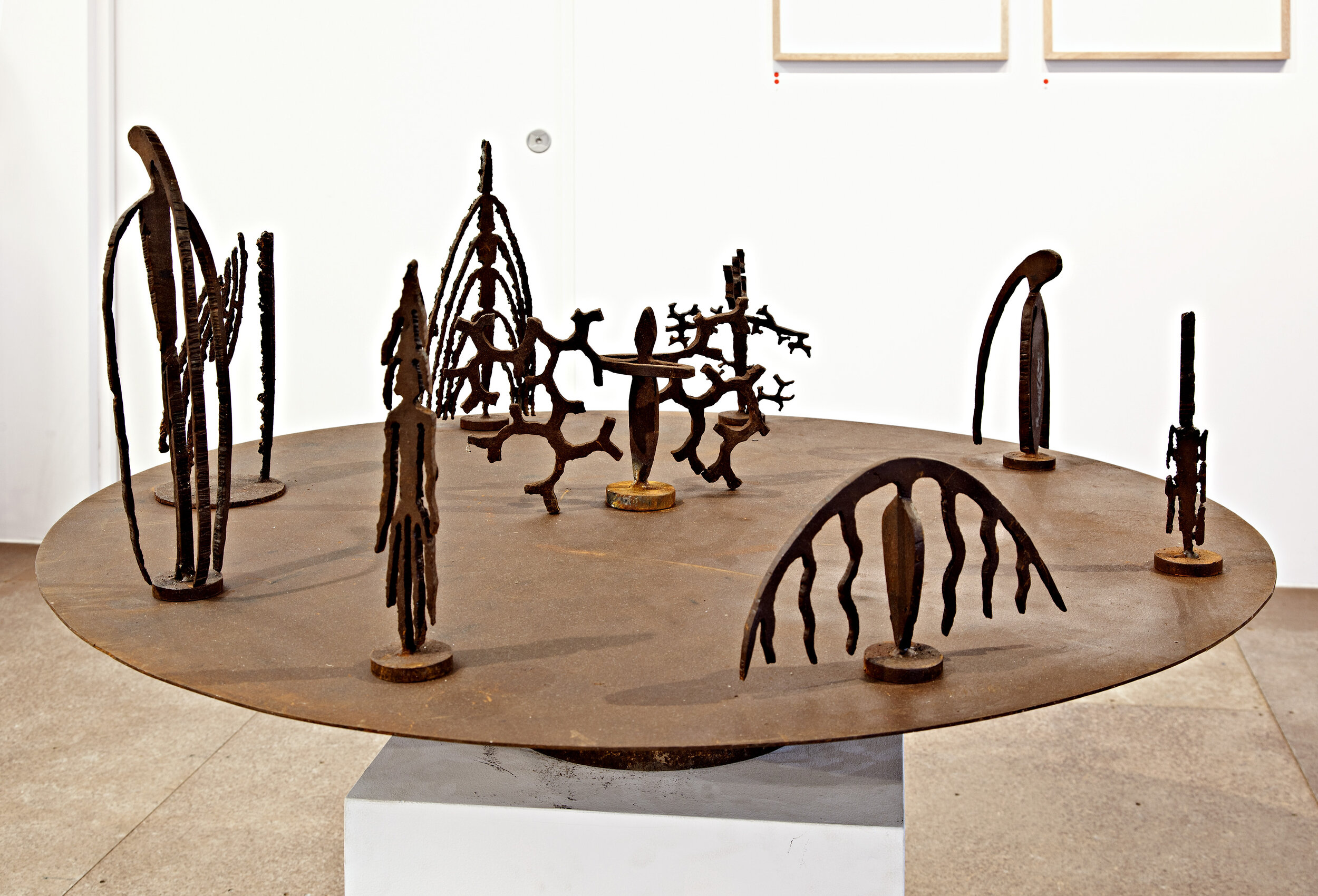 Theatre of the round. 2018 Mild steel, Corten steel 60 x 120 x 120 cm overall $19,500  each piece variable dimensions  $1,500 (1 of 5)