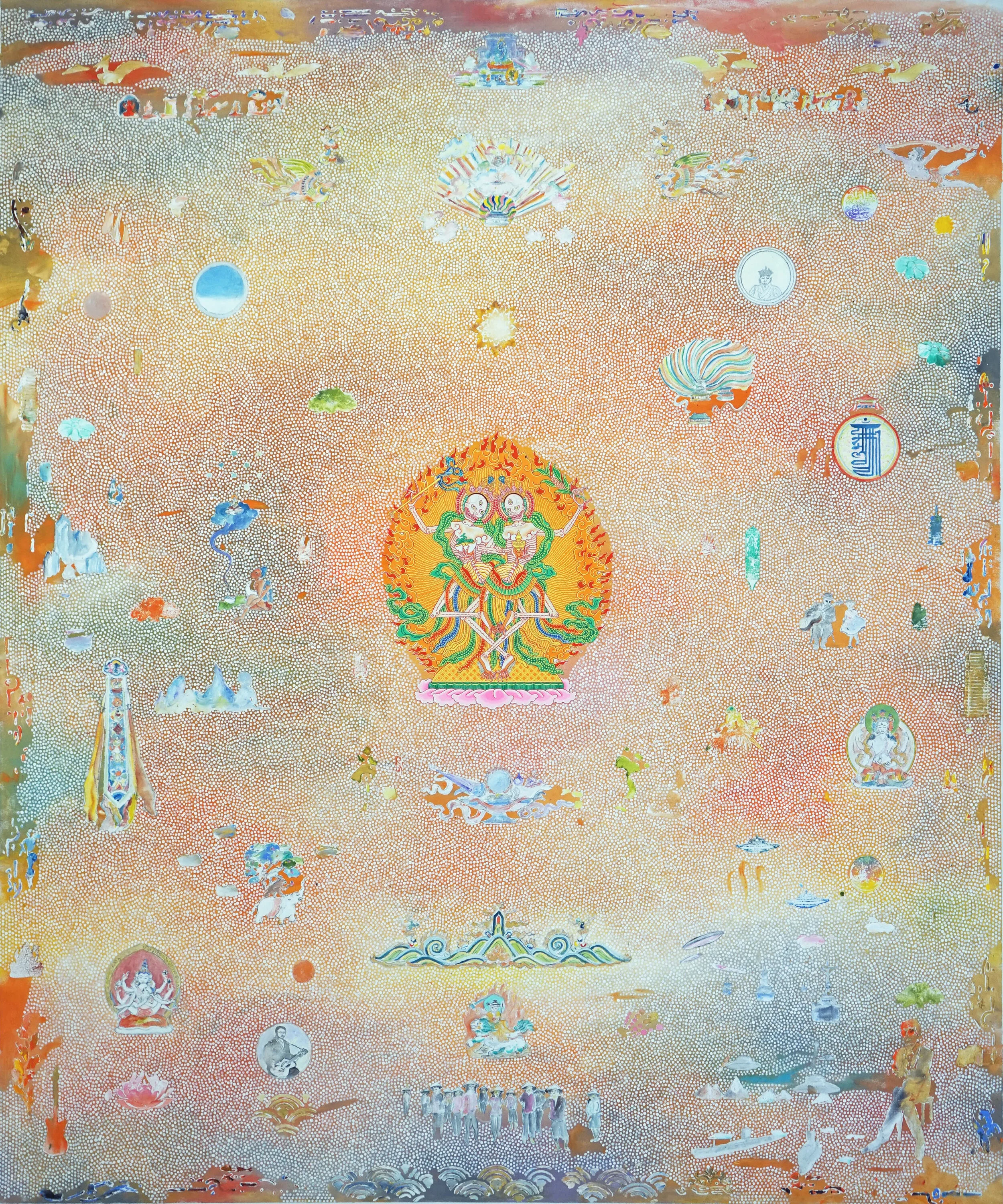 Citipati, 2020  with Daniel Bogunovic,  acrylic on linen  183 x 152 cm  $16,000