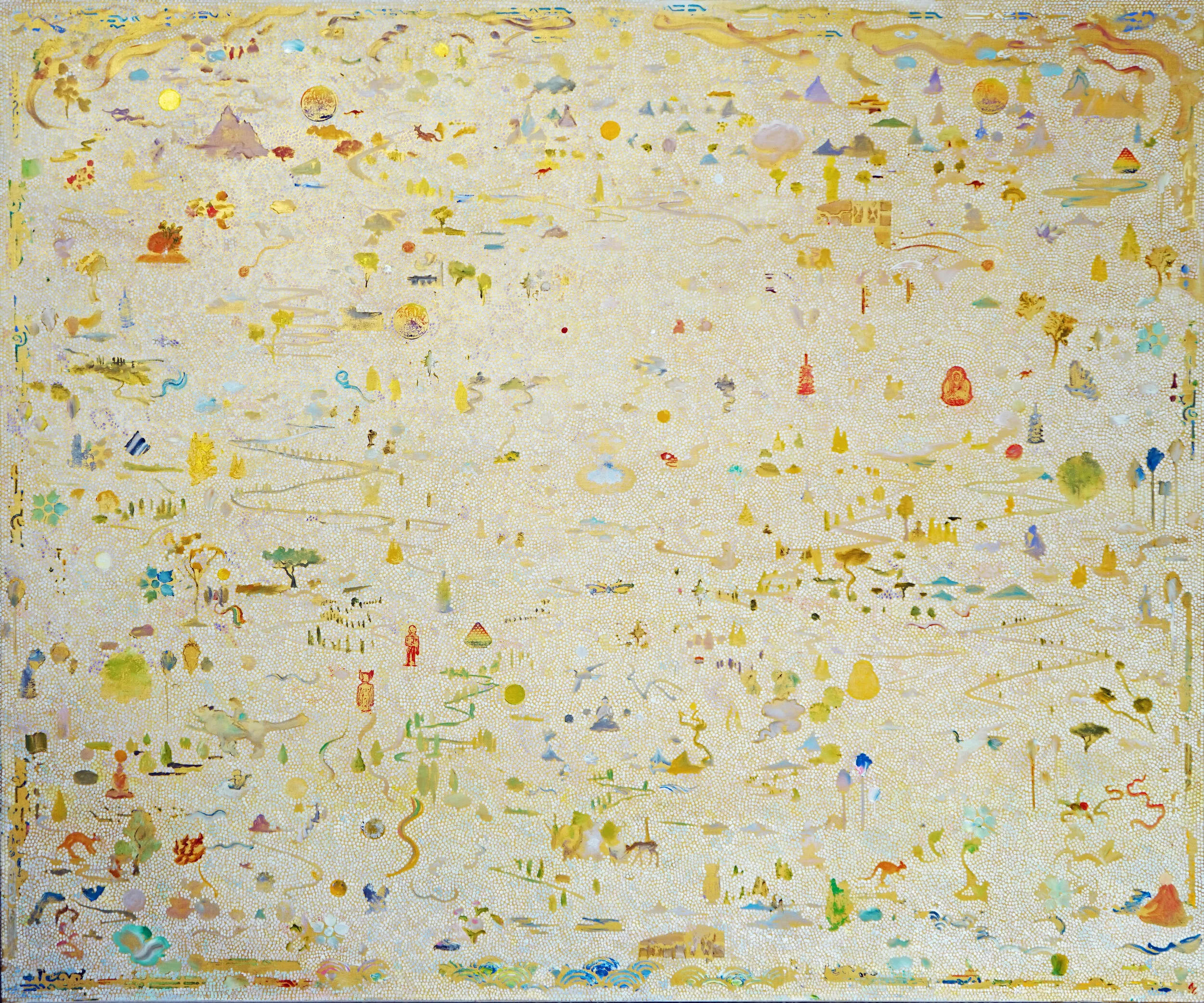 New Metamorphosis 2. 2020  acrylic on linen 152 x 183cm $16,000