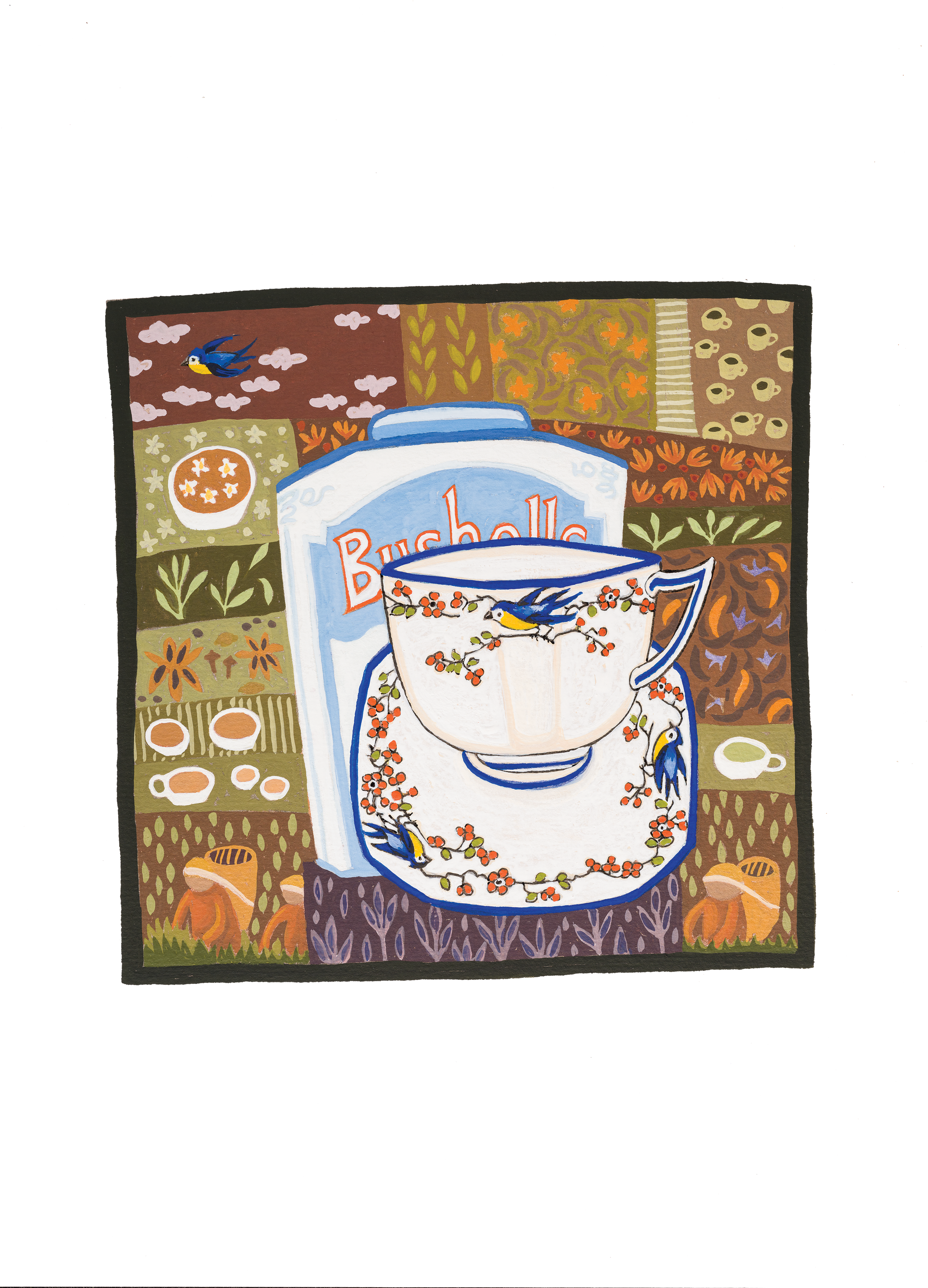 Bluebird cup. 2024 15.5 x 15.5 cm