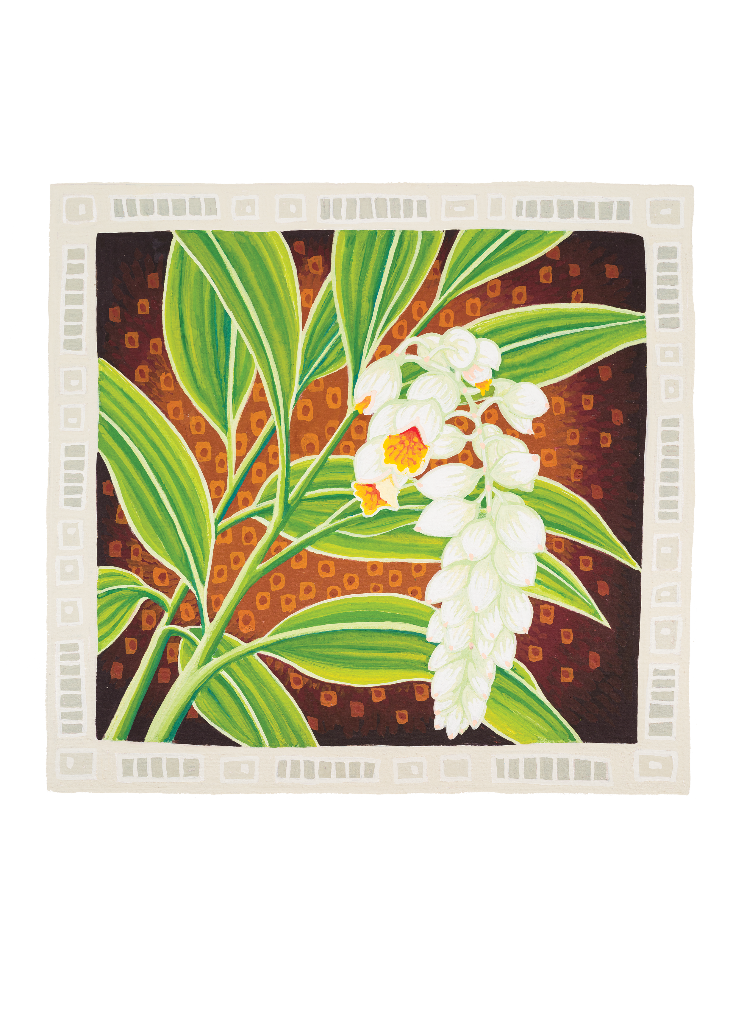 SOLD  Ginger Blossoms...  2025  17 x 18 cm