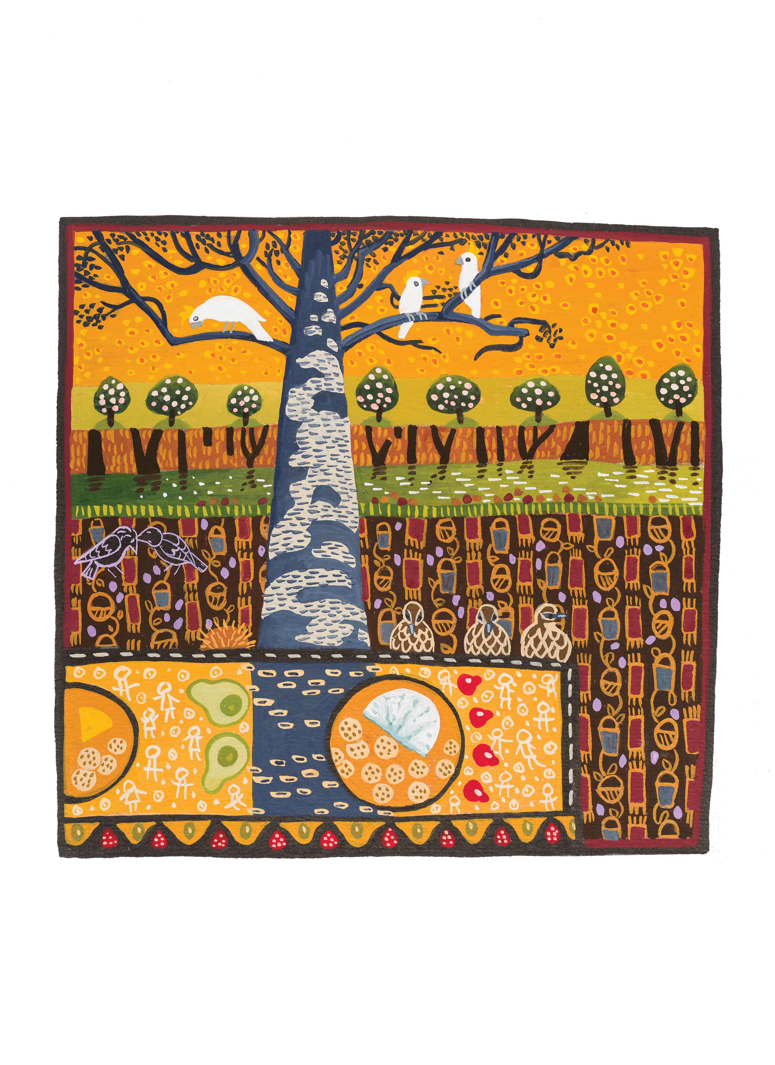 SOLD Picnic.  2025  17 x 18 cm
