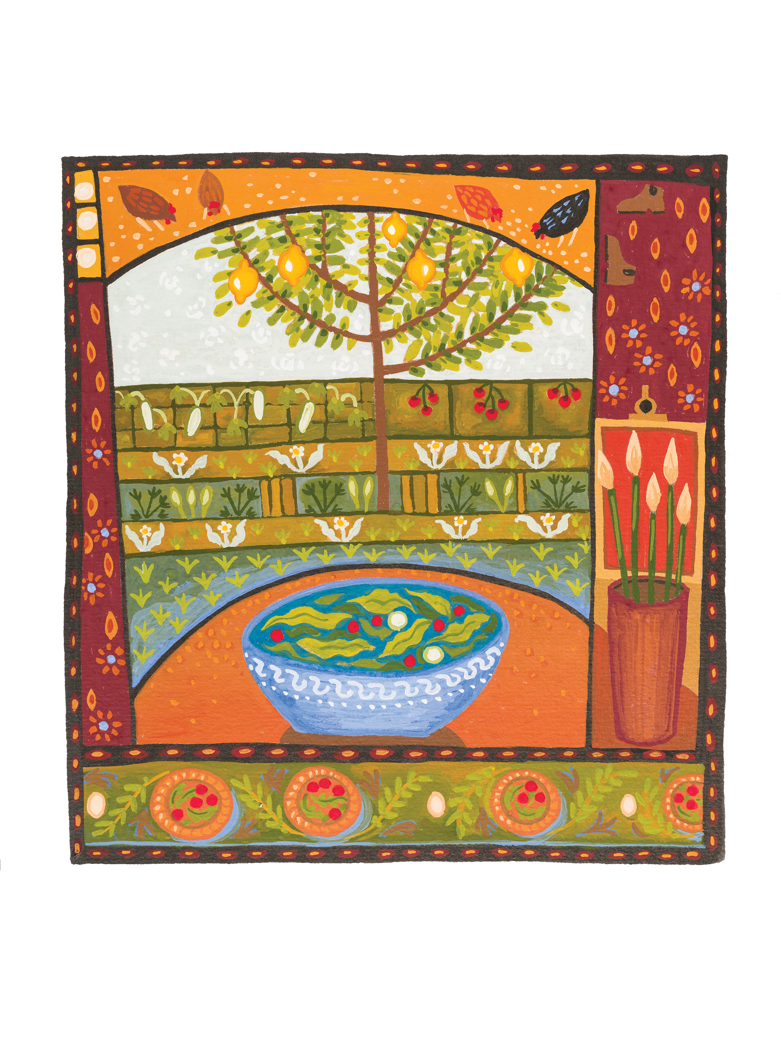 Picking my lunch.  2024  18.5 x 17 cm