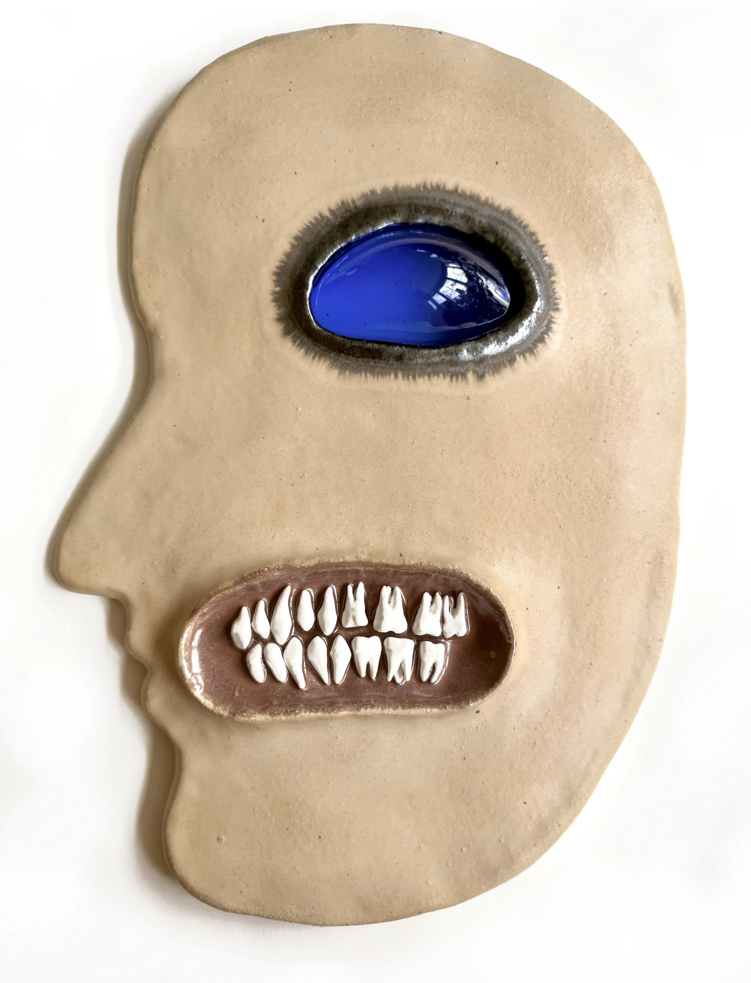 That dream where my teeth fall out
ceramic and glass
16 x 11 x 2 in
