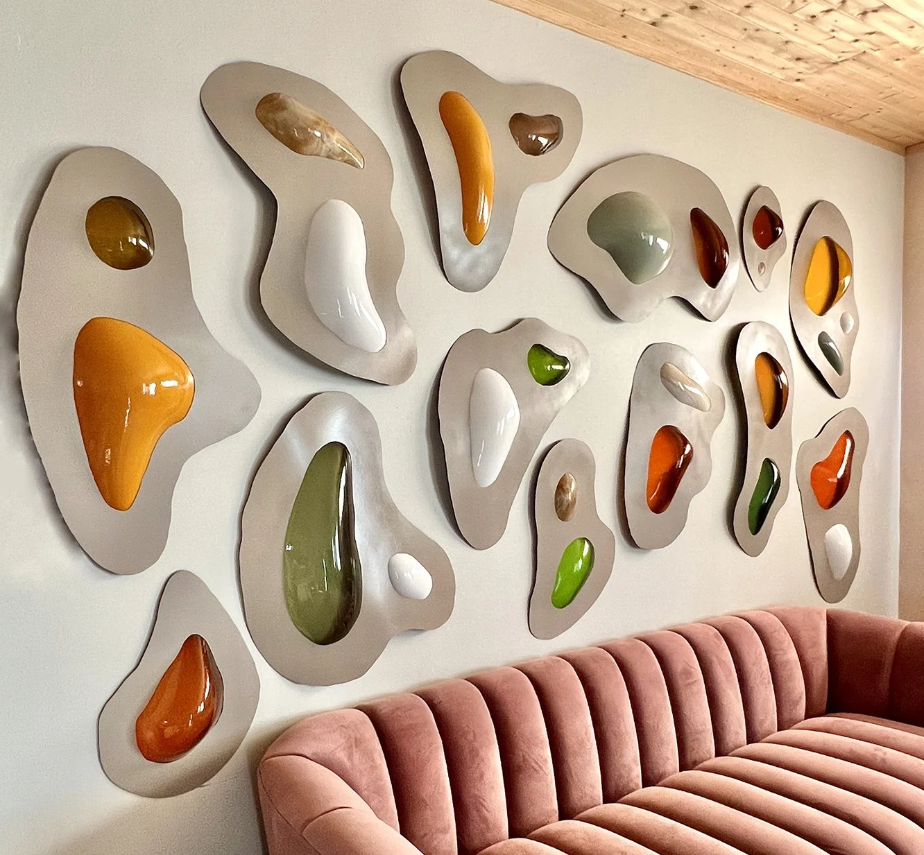 Growth, steel and kiln-formed glass 
5 x 10 feet installed