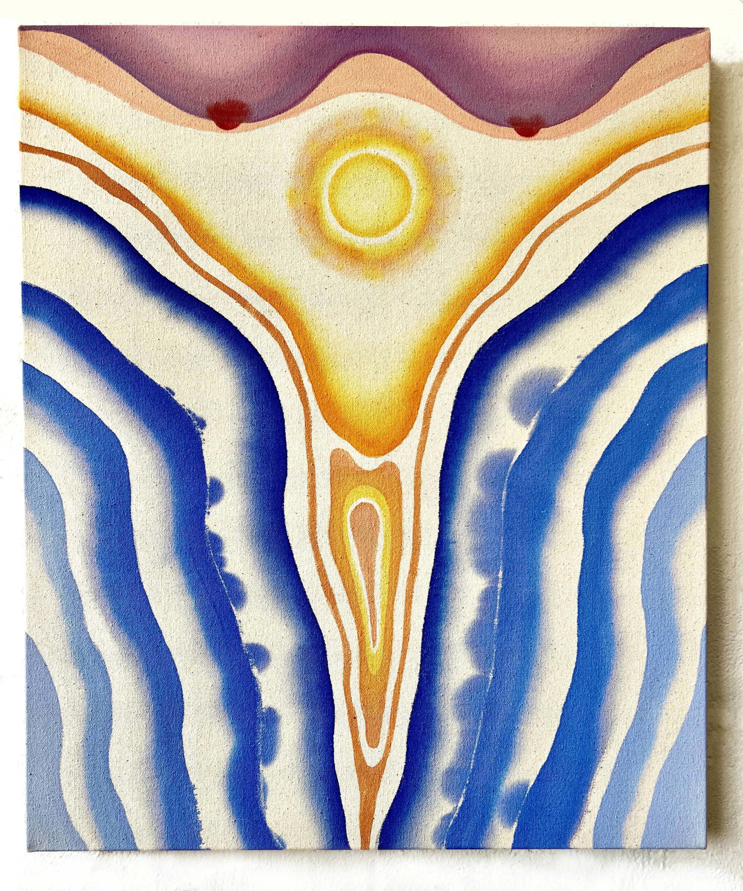 Navel Gazing
20 x 24 inches, acrylic and ink on canvas