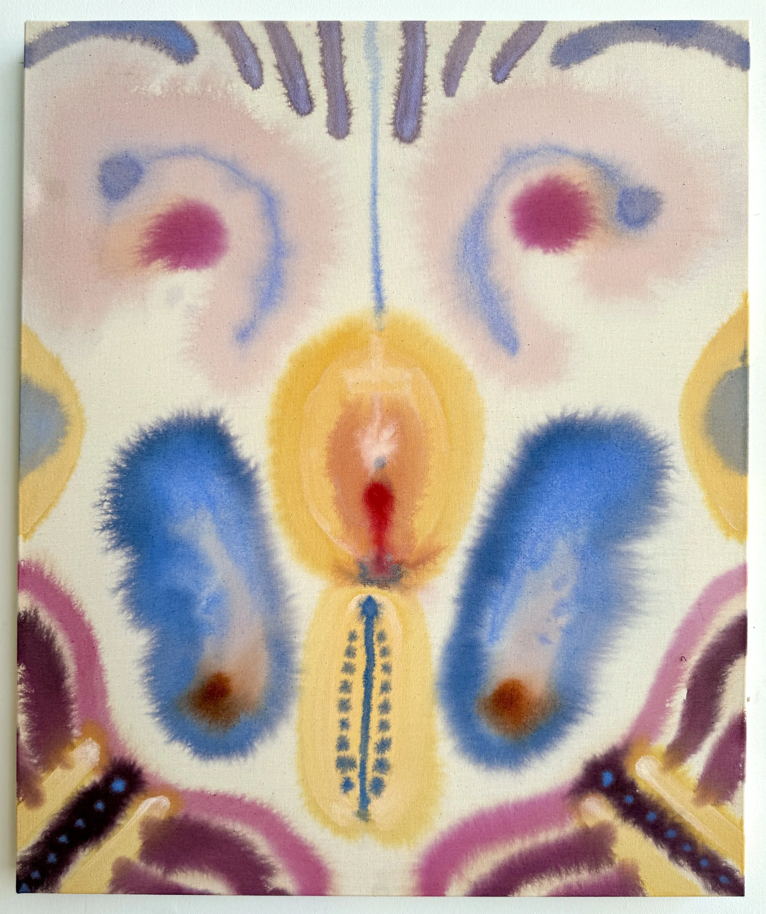 Butterfly Kisses
ink, acrylic and dye on muslin
24 x 20 in