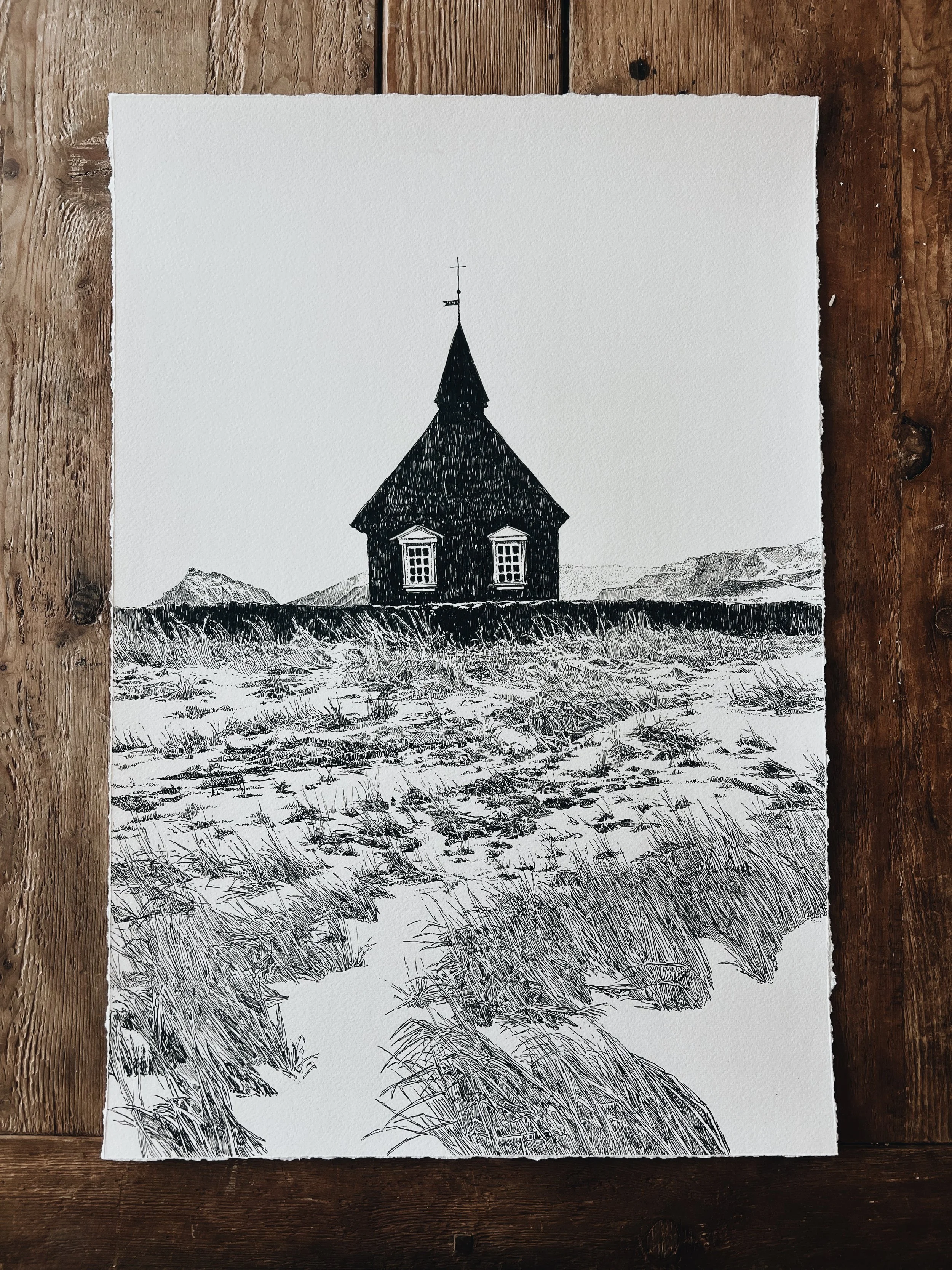 The Black Church Print