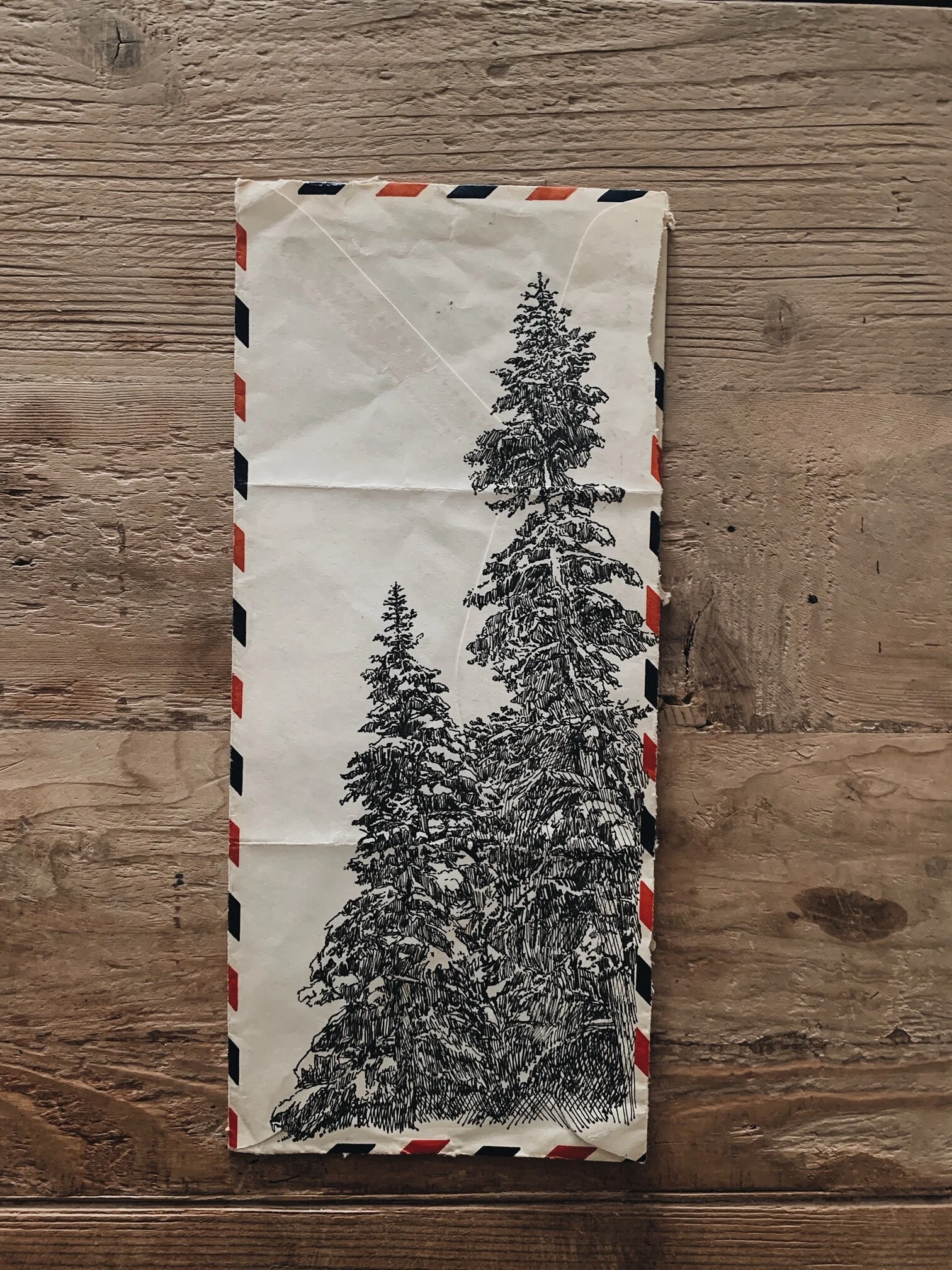 Drawing - Quarantine Day 30 Trees