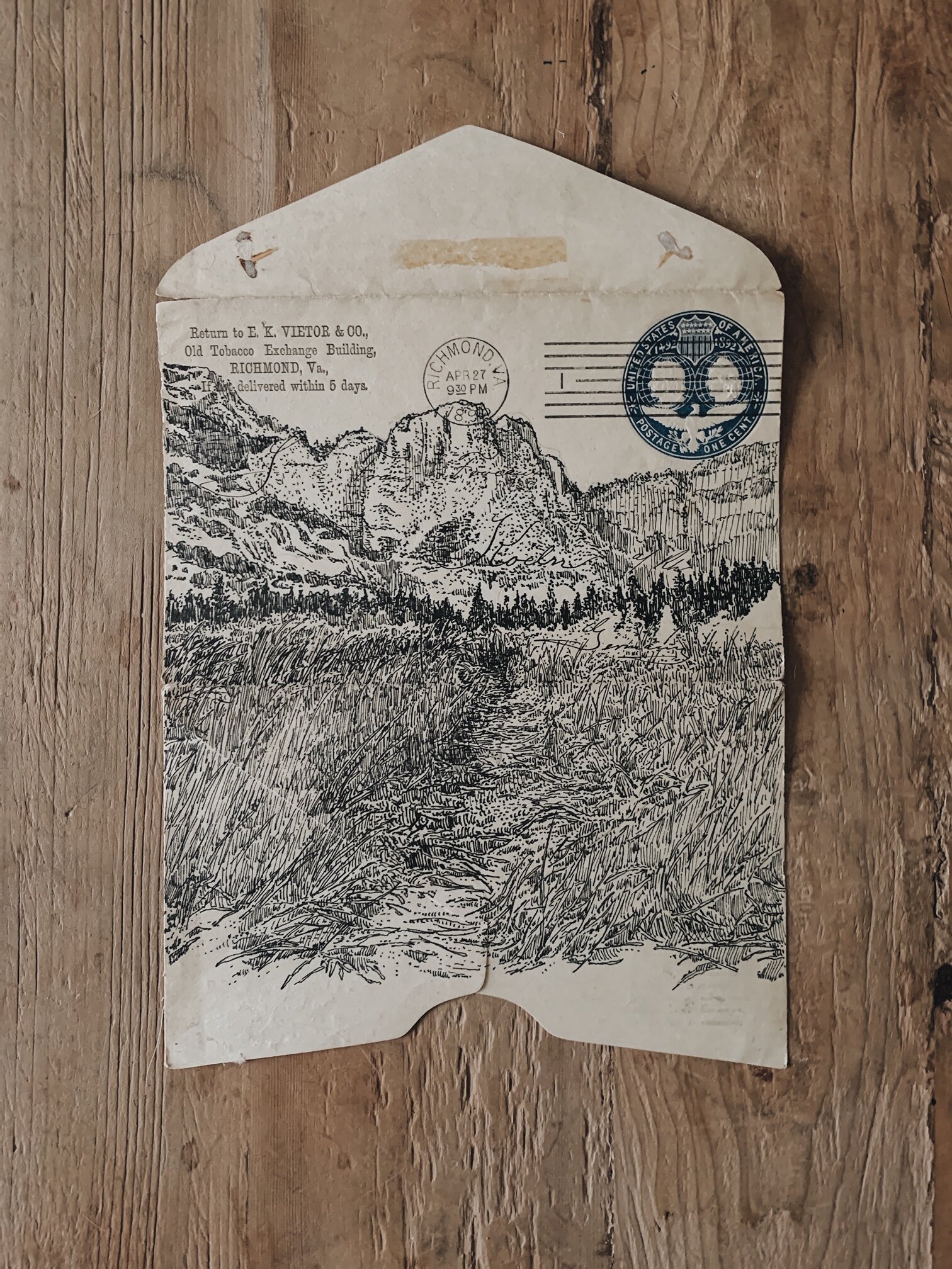 Original Envelope Drawing - Yosemite 1