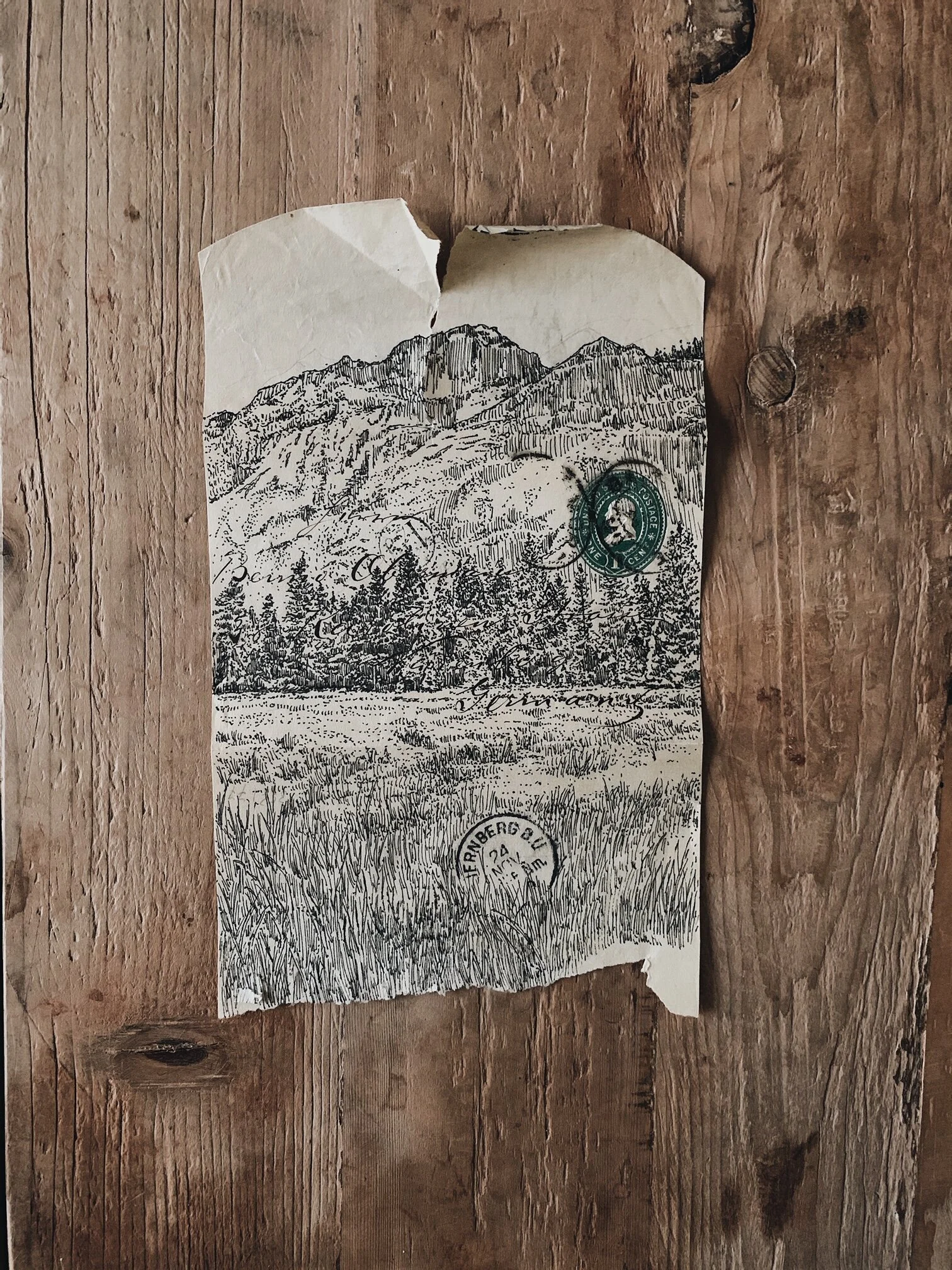 Original Envelope Drawing - Yosemite 2