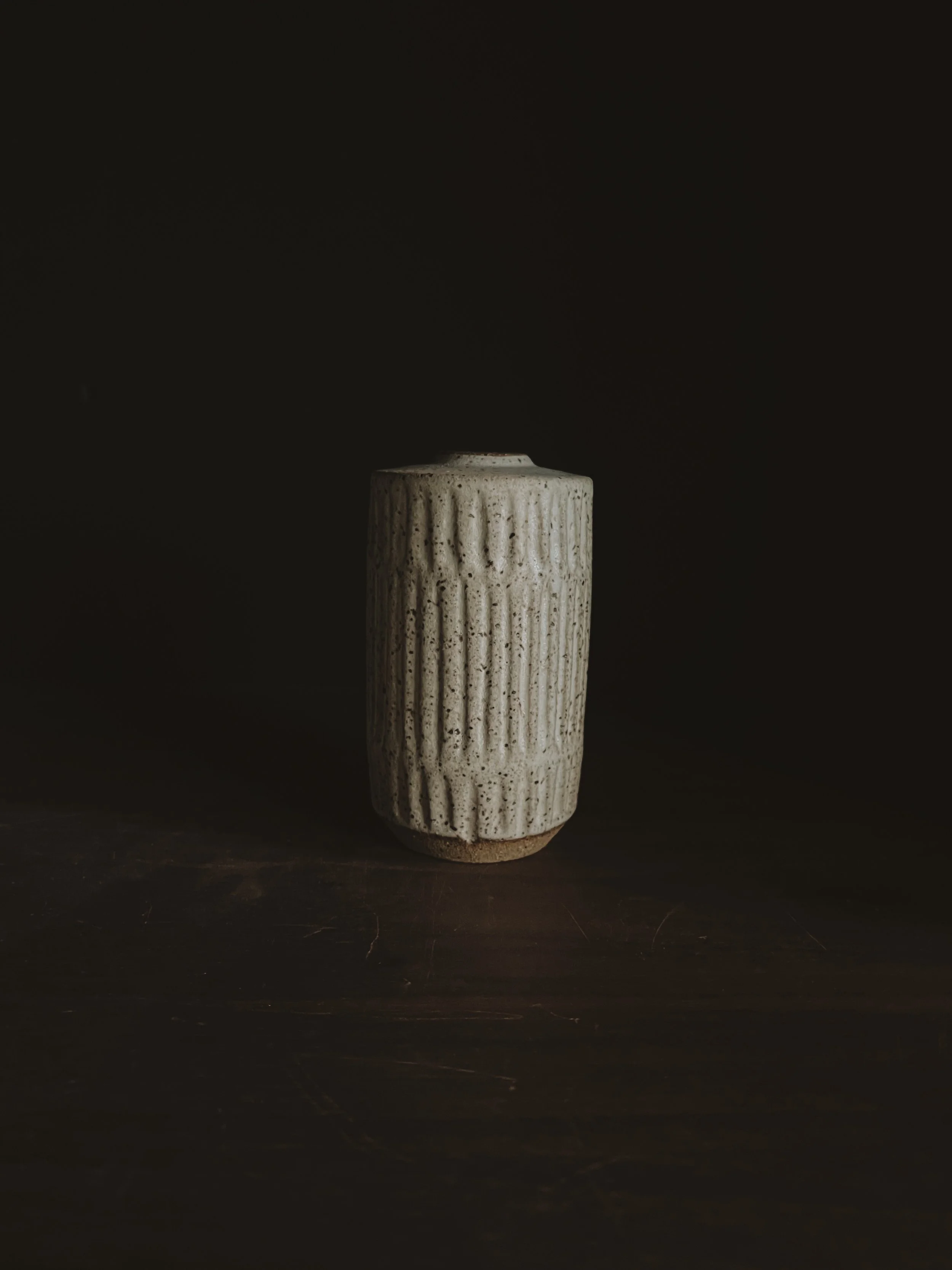 Bud Vase #5 Matte Speck Multi Carve