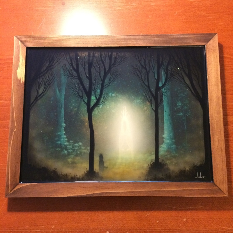 Roamer of the Subterranean Forest Resin Print. Final product.