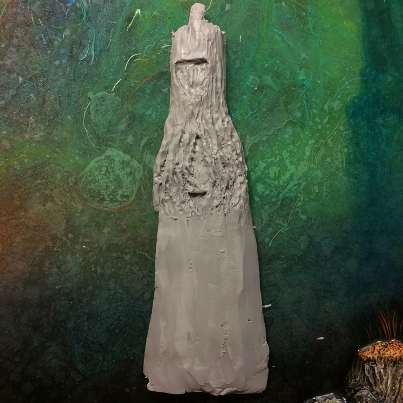 Now I get to start on the character, which I've been looking forward to... and maybe slightly dreading. One of the things that I had to get used to again with sculpting, was how much of a blobby piece of crap it looks like in the beginning. Getting it into it's initial shape is certainly the most daunting part of the process. It's hard to imagine anything good coming out of this.
