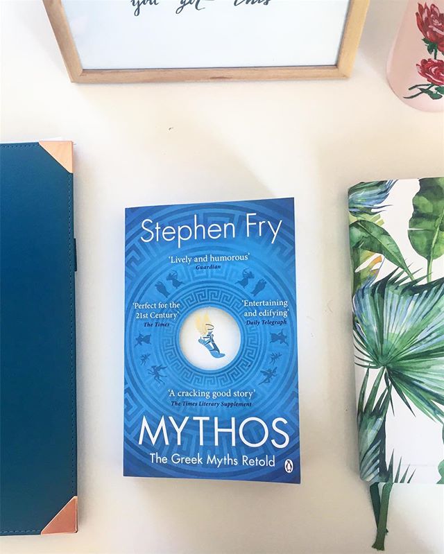 School is starting again tomorrow! 
I need to freshen up on my mythology and I figured I'd take advantage of it and use it as a chance to read Stephen Fry's Mythos! So far, it's witty, educational and highly entertaining!! Good luck to my other uni b