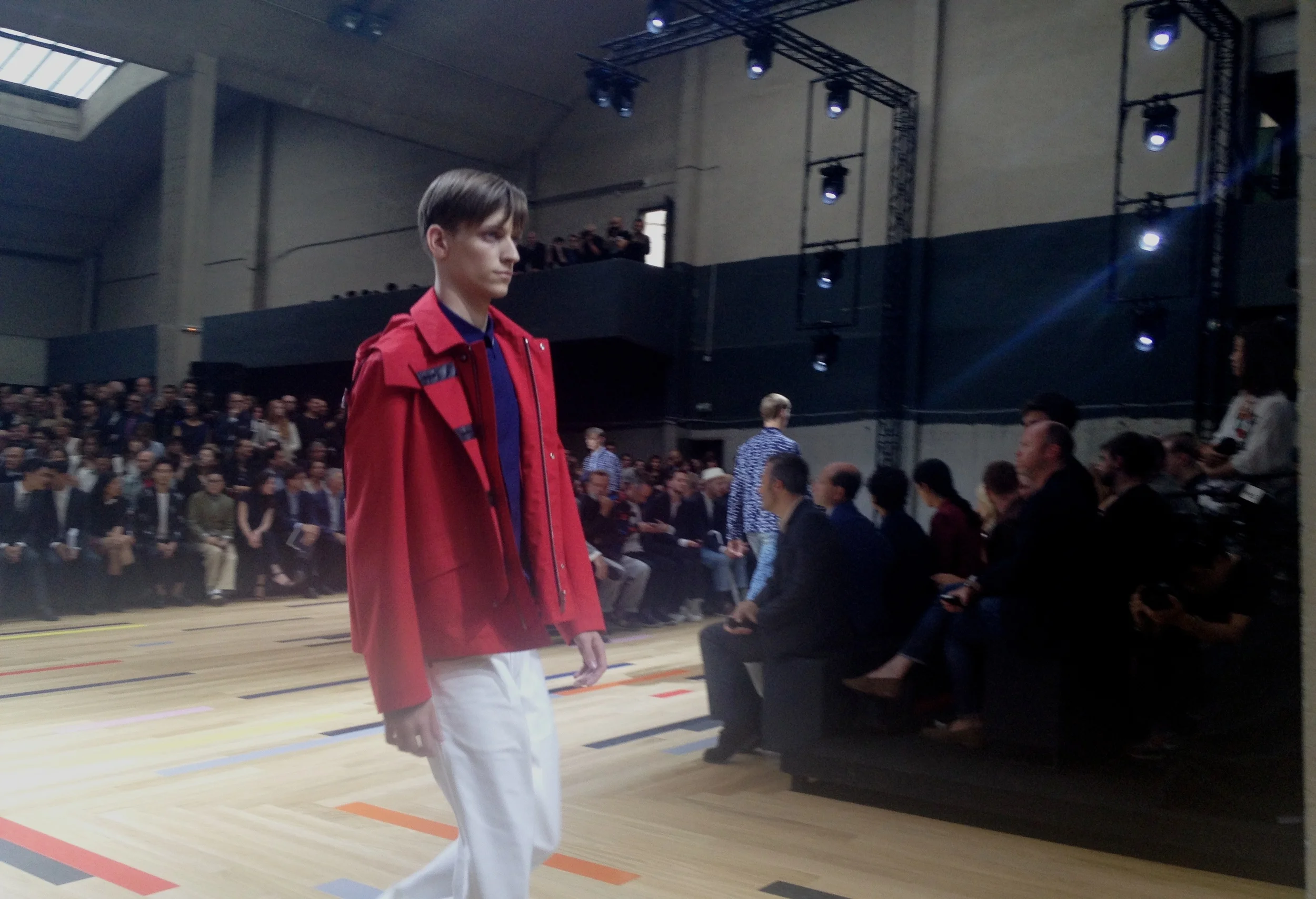Bright red anorak