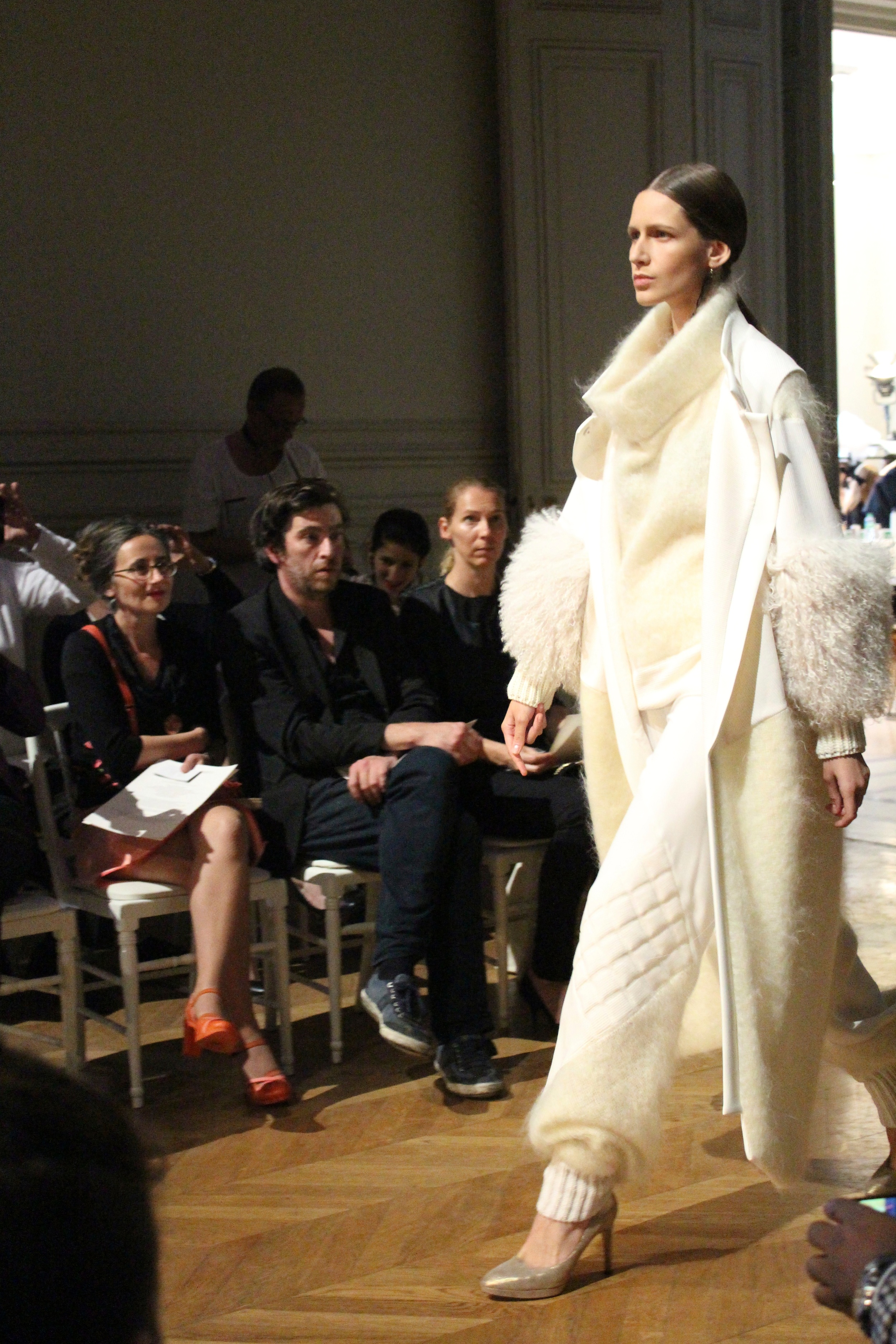 All-white ensemble