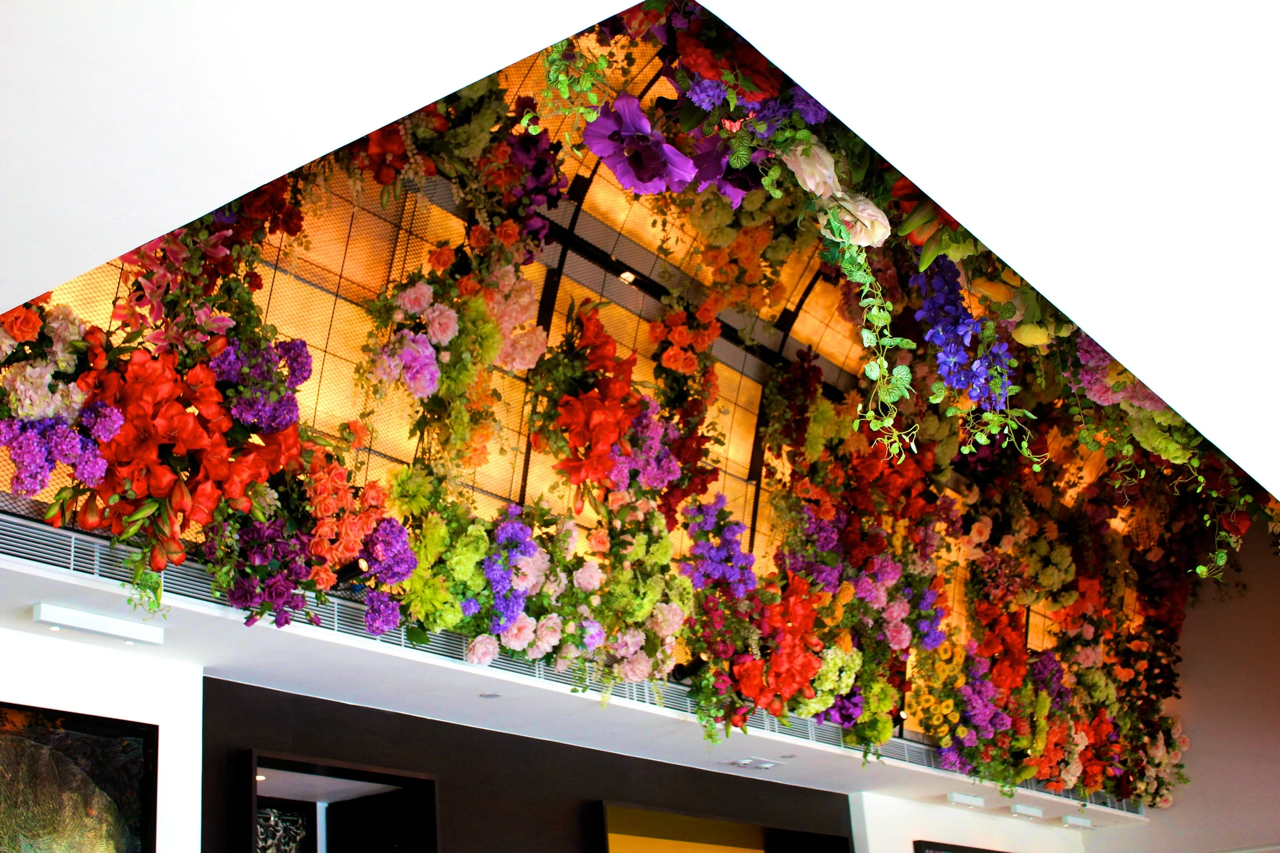 Flower displays at Sevva