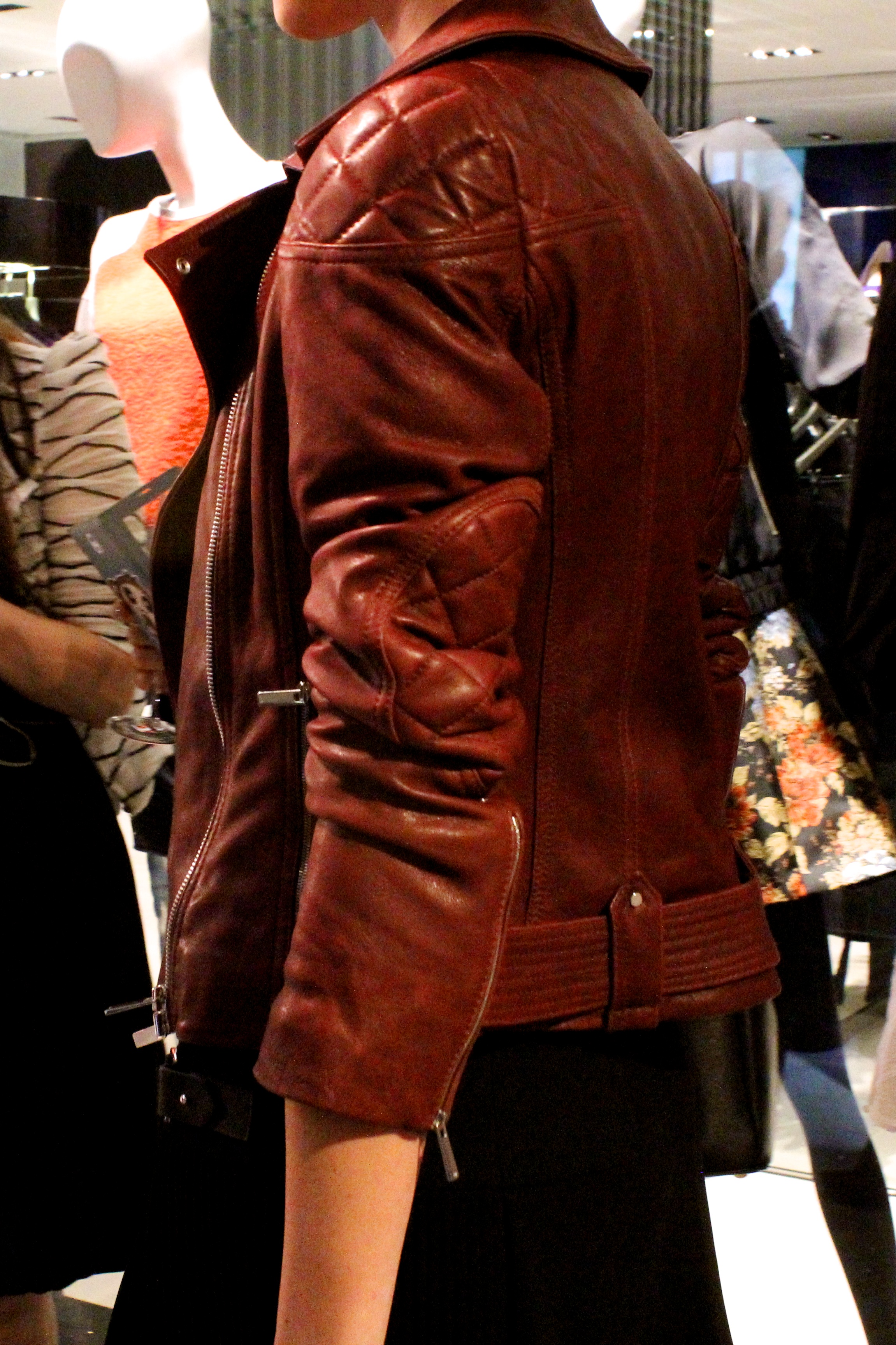 Jacket: S ignature leather biker jacket