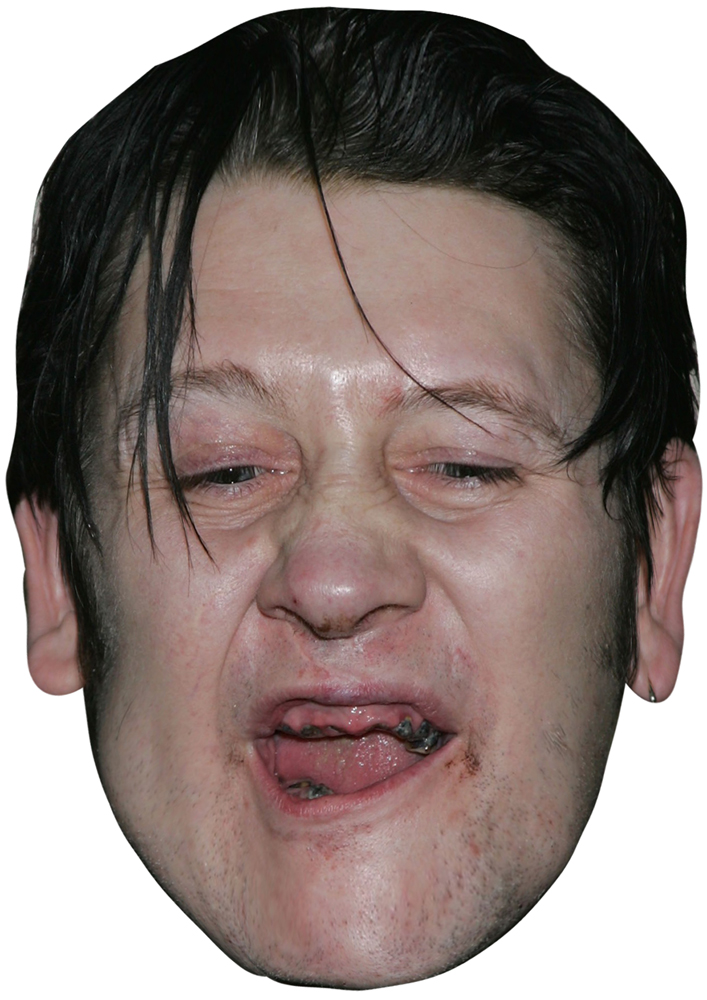All Our Masks Are Pre-Cut! Celebrity Singer Cardboard Mask Shane McGowan 