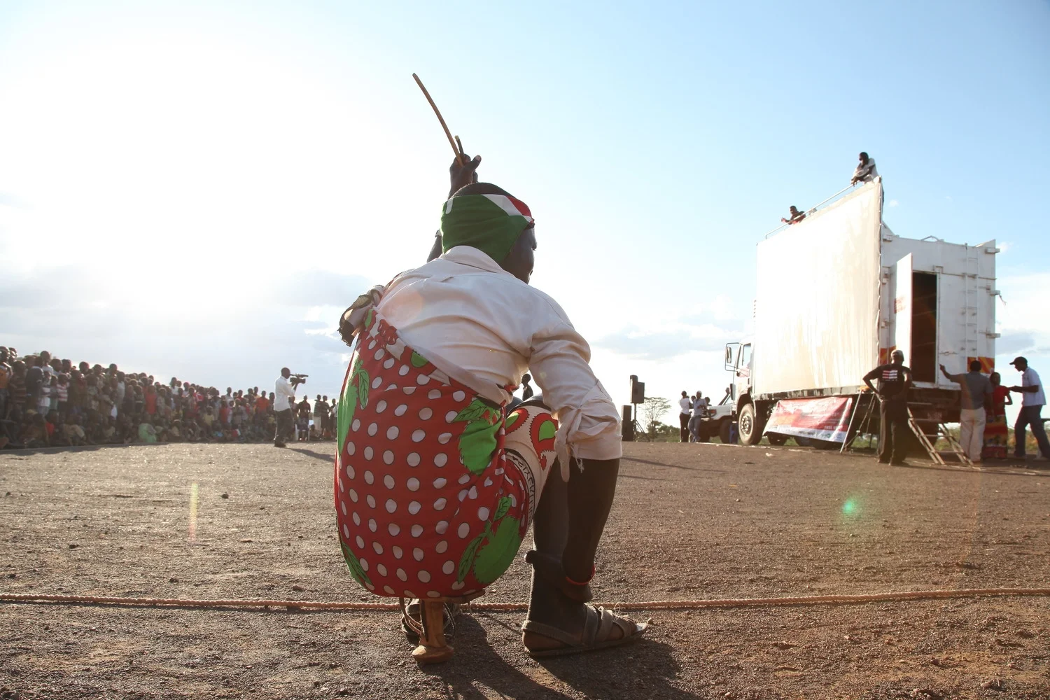 turkana man watches screening.JPG
