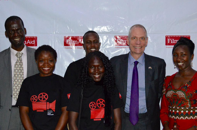 The filmmakers of Kakuma and Dadaab that were winners at this year's 9th Annual Film Festival. The filmmaker to the far left is Aminah, this week's highlighted filmmaker.