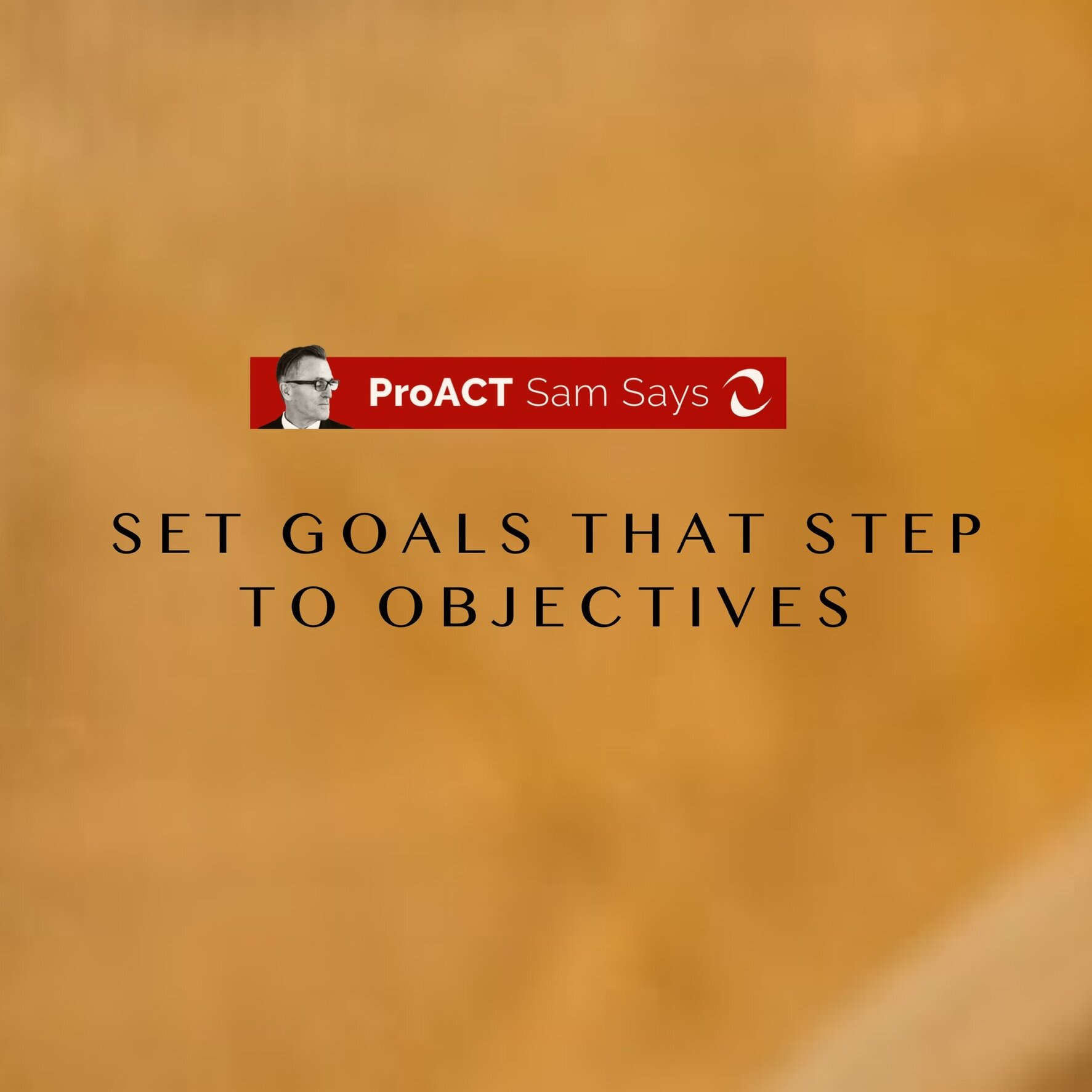Set Goals That Step to Objectives