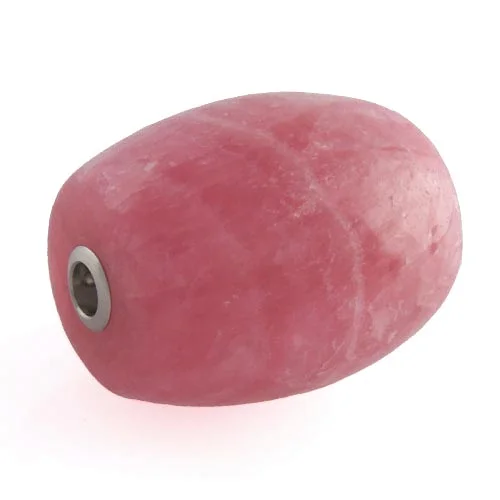 Rhodochrosite ovoid barrel clasp