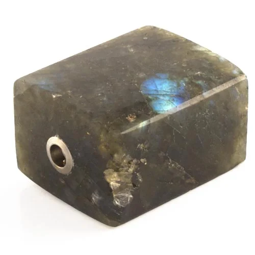 Labradorite rectangular barrel clasp