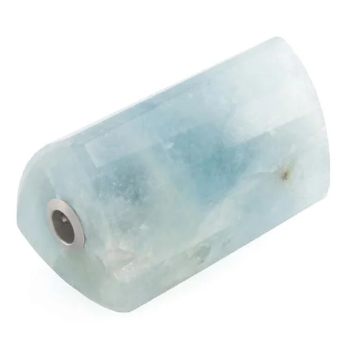 Aquamarine triangular barrel clasp