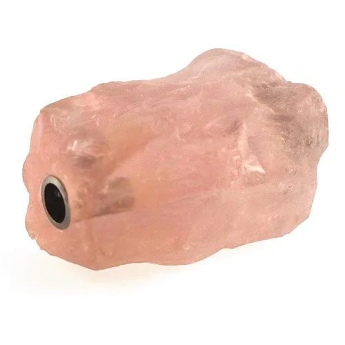 Rose quartz nugget clasp